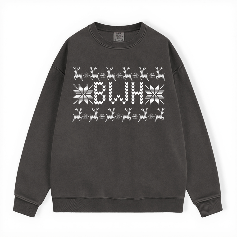 BWH HOLIDAY LIGHTS HEAVY BLEND CREWNECK