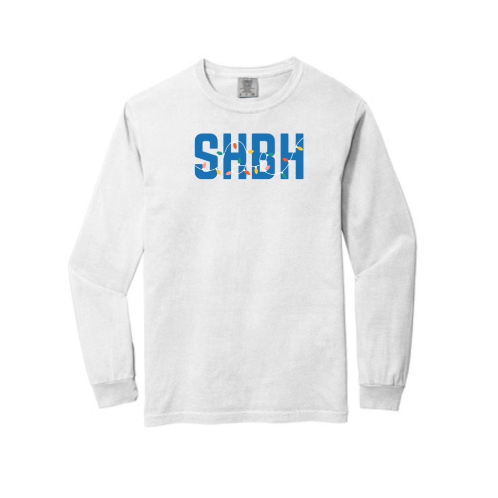 SHBH HOLIDAY LIGHTS LONG SLEEVE - WHITE