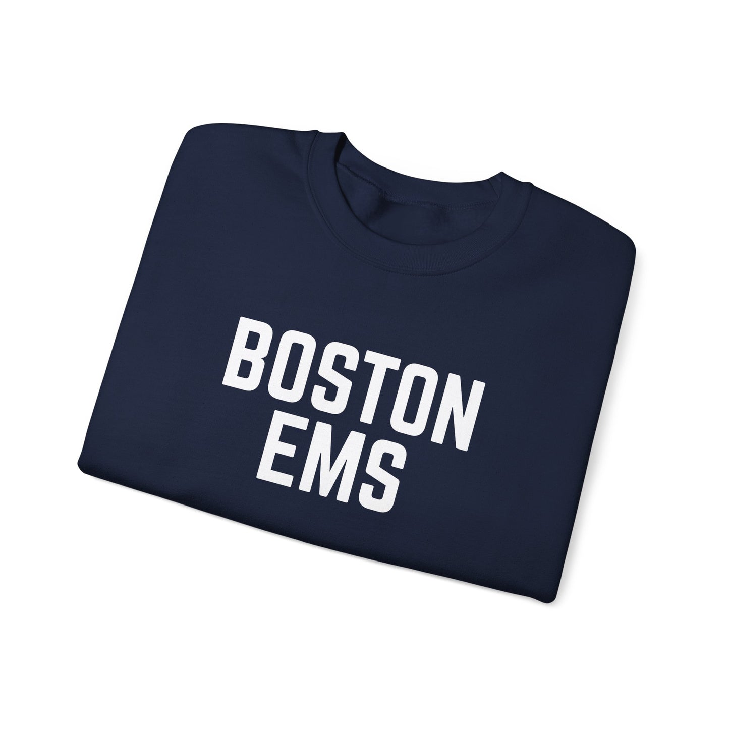 NAVY BOSTON EMS P2 HEAVY BLEND CREWNECK