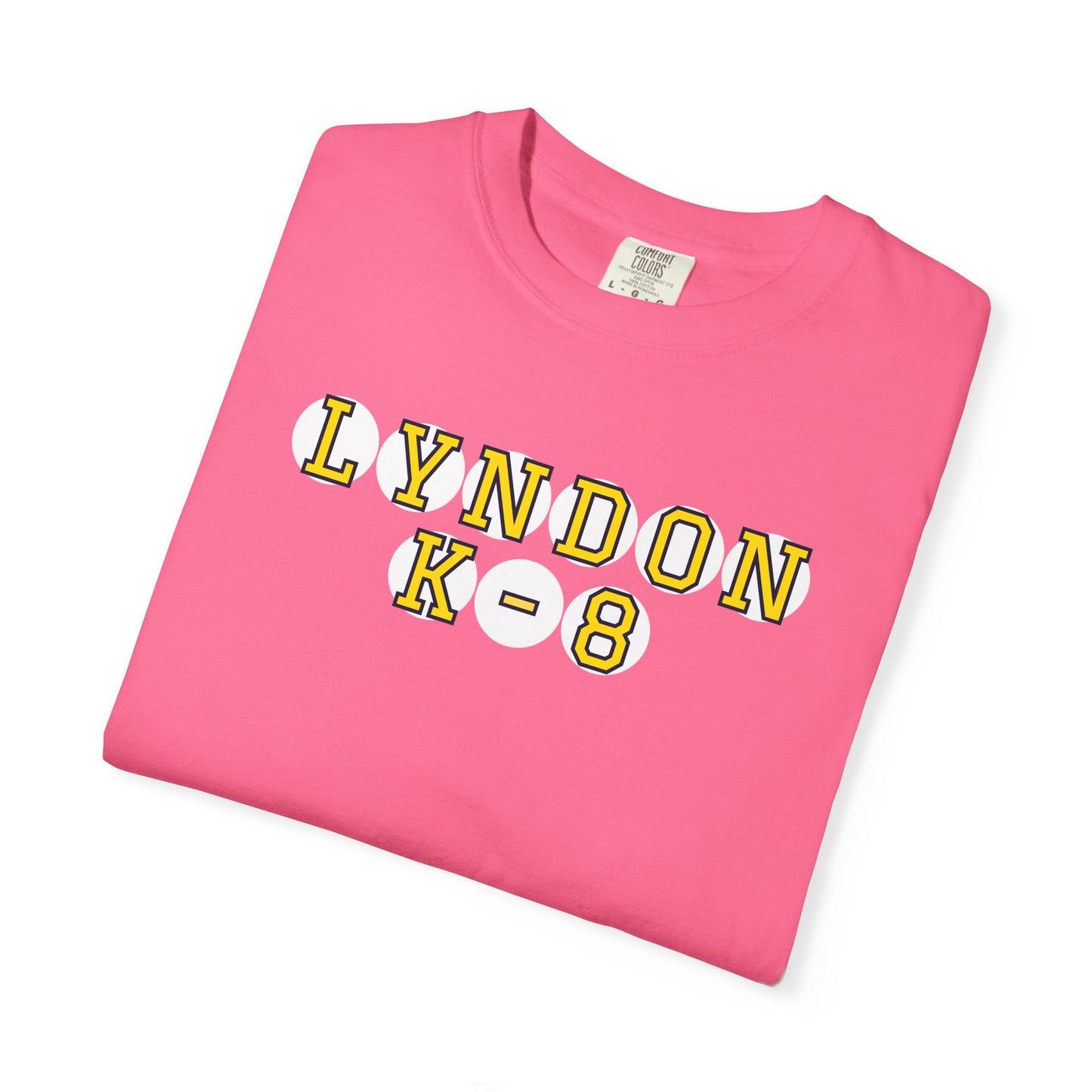 LYNDON K-8 YELLOW PLAYER LETTERS T-SHIRT