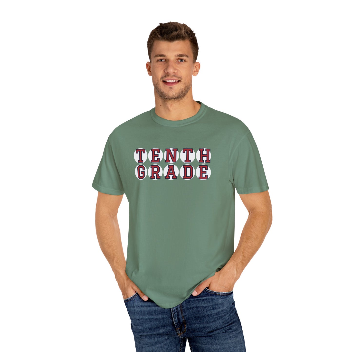 TENTH GRADE RED PLAYER LETTERS T-SHIRT