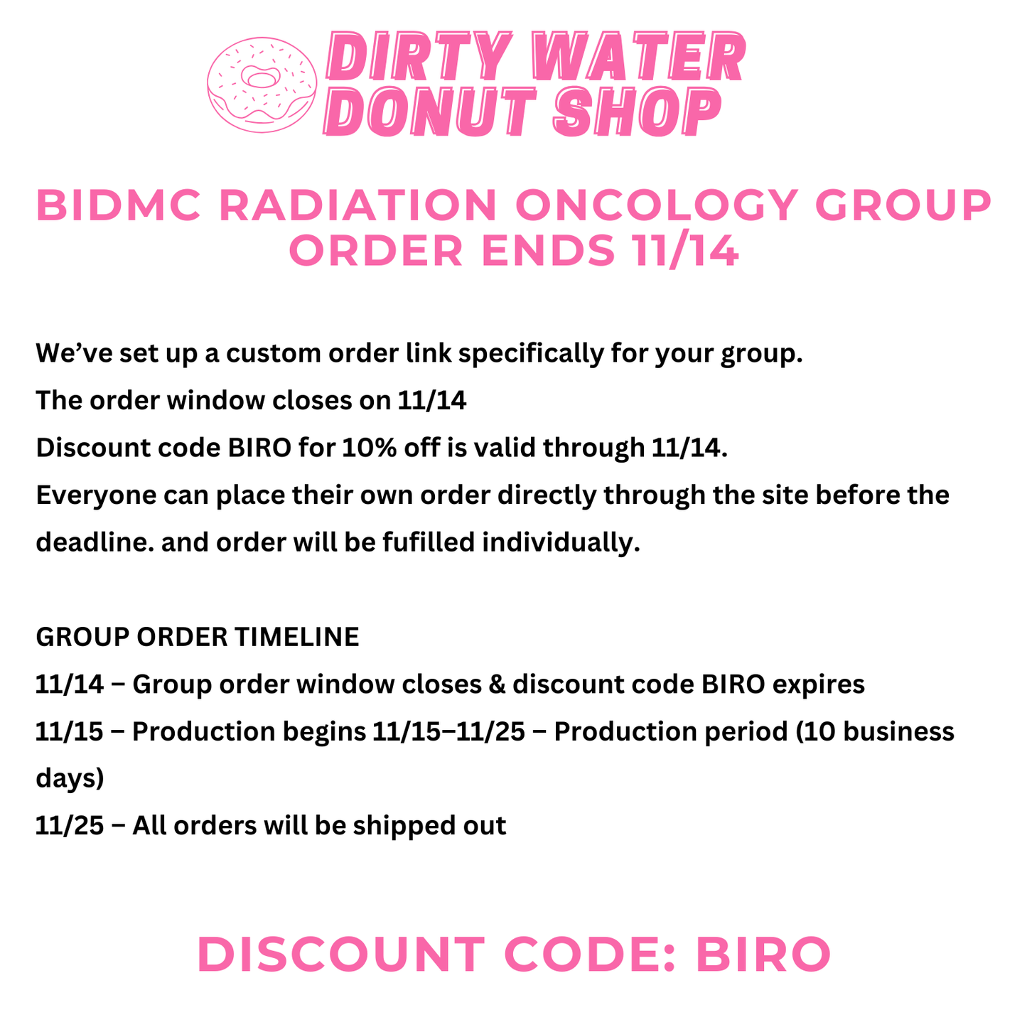PINK BIDMC RADIATION ONCOLOGY CHAMPION CREWNECK