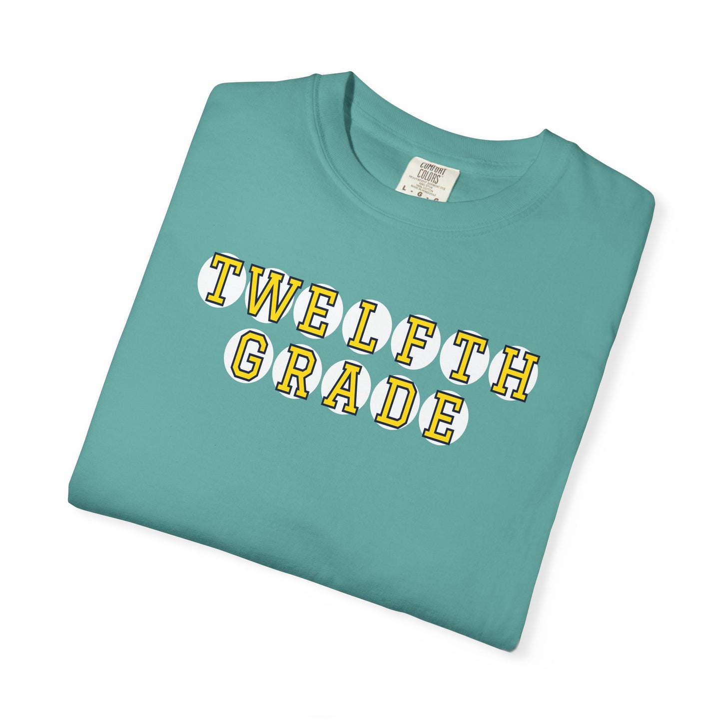 TWELFTH GRADE YELLOW PLAYER LETTERS T-SHIRT