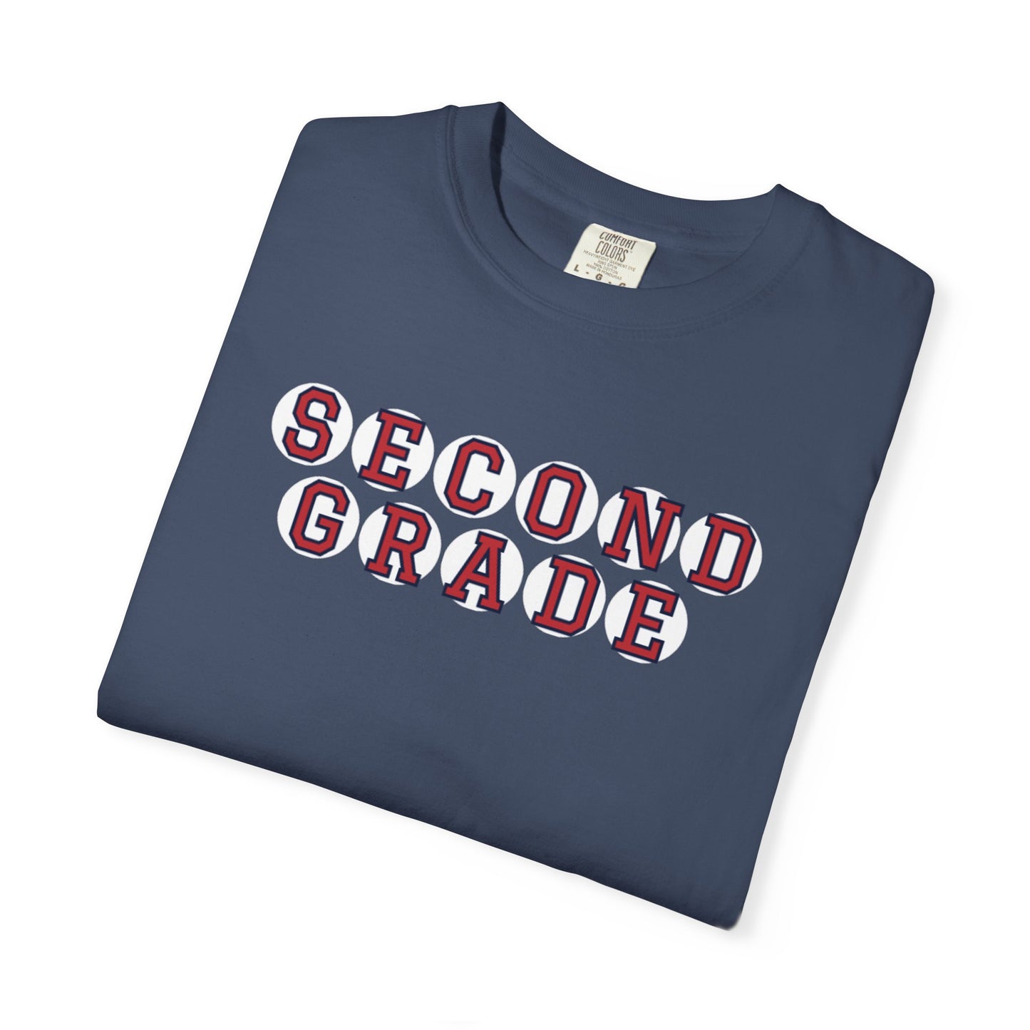 SECOND GRADE RED PLAYER LETTERS T-SHIRT
