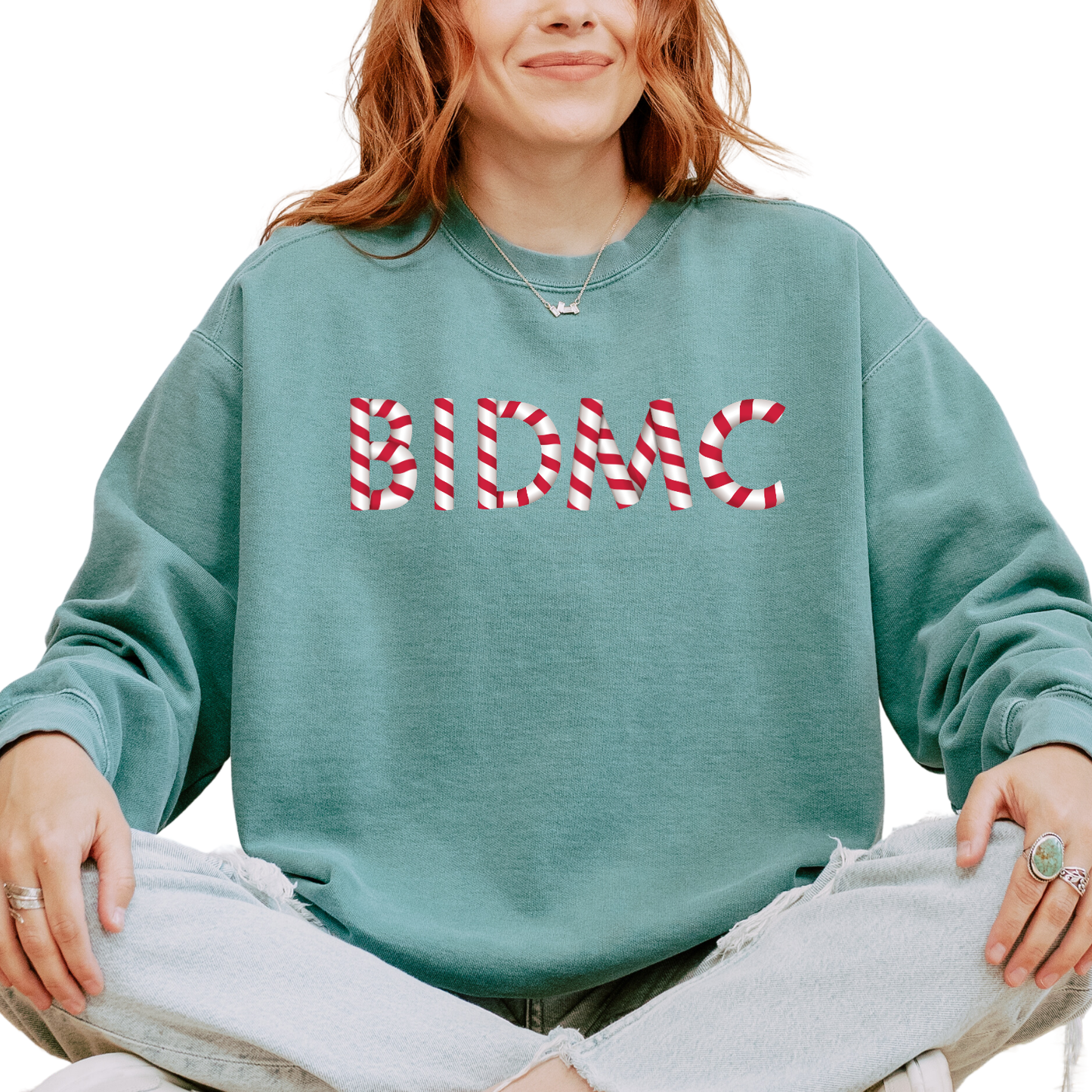 BIDMC CANDY CANE CREWNECK