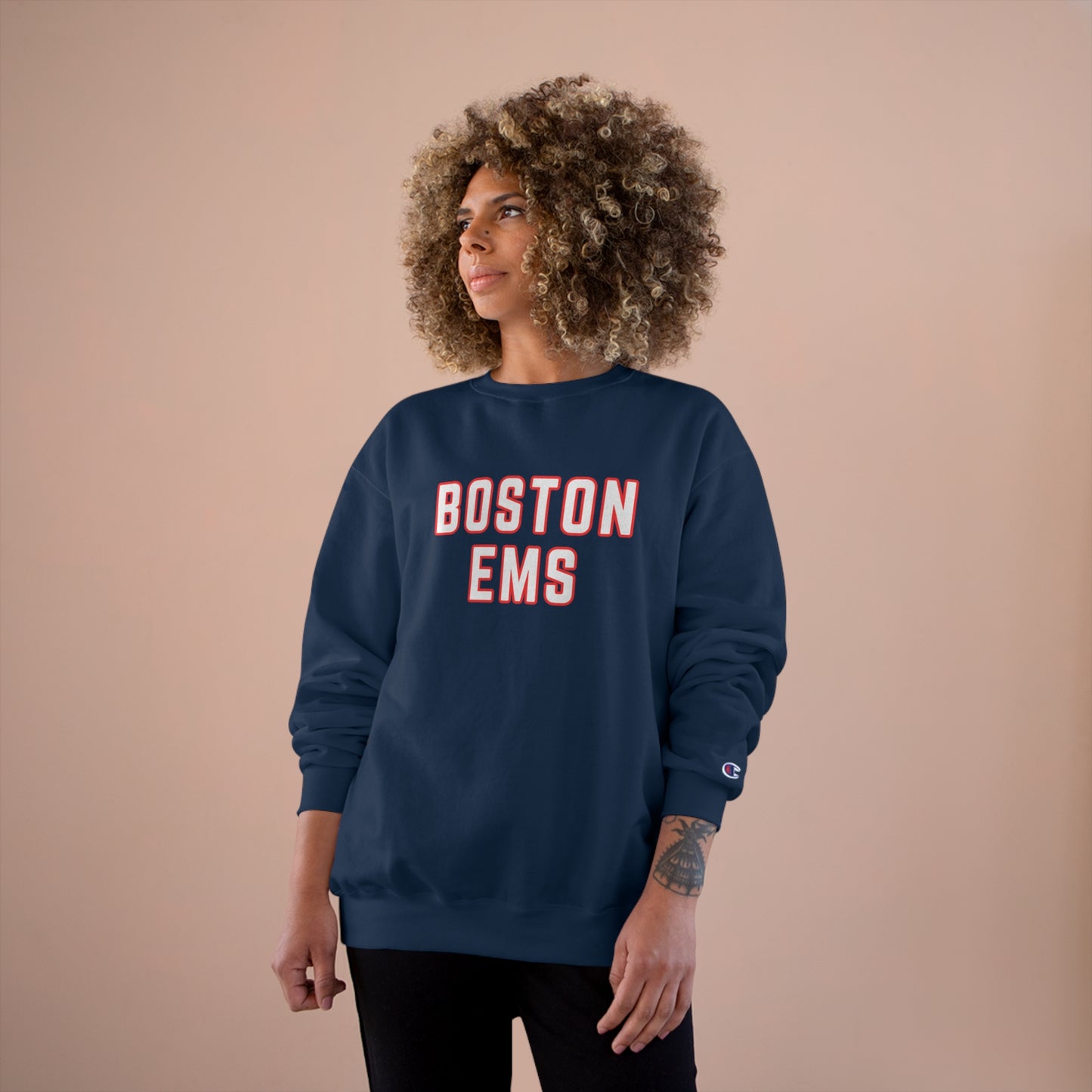 BOSTON EMS CHAMPION POWERBLEND CREWNECK
