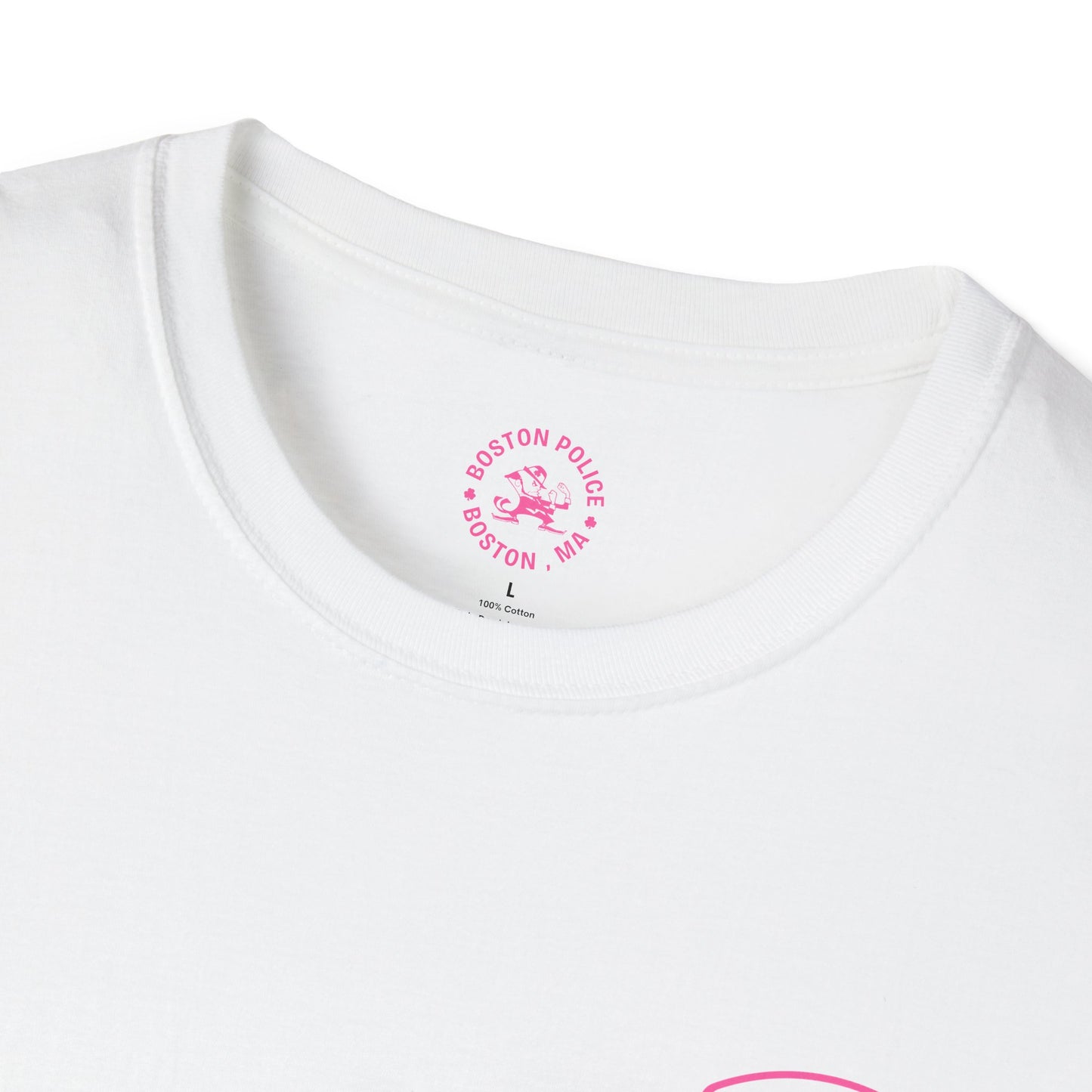 BOSTON POLICE BREAST CANCER AWARENESS SOFTSTYLE T-SHIRT
