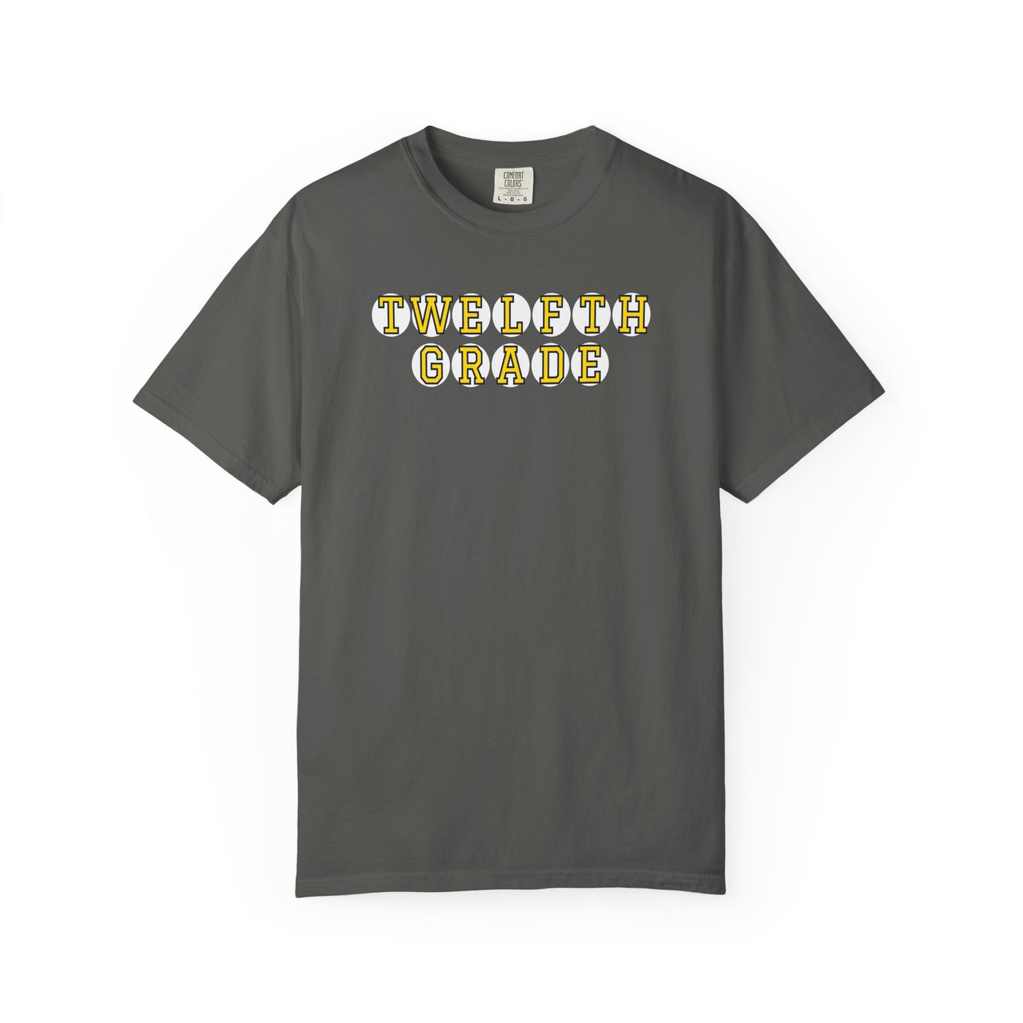 TWELFTH GRADE YELLOW PLAYER LETTERS T-SHIRT