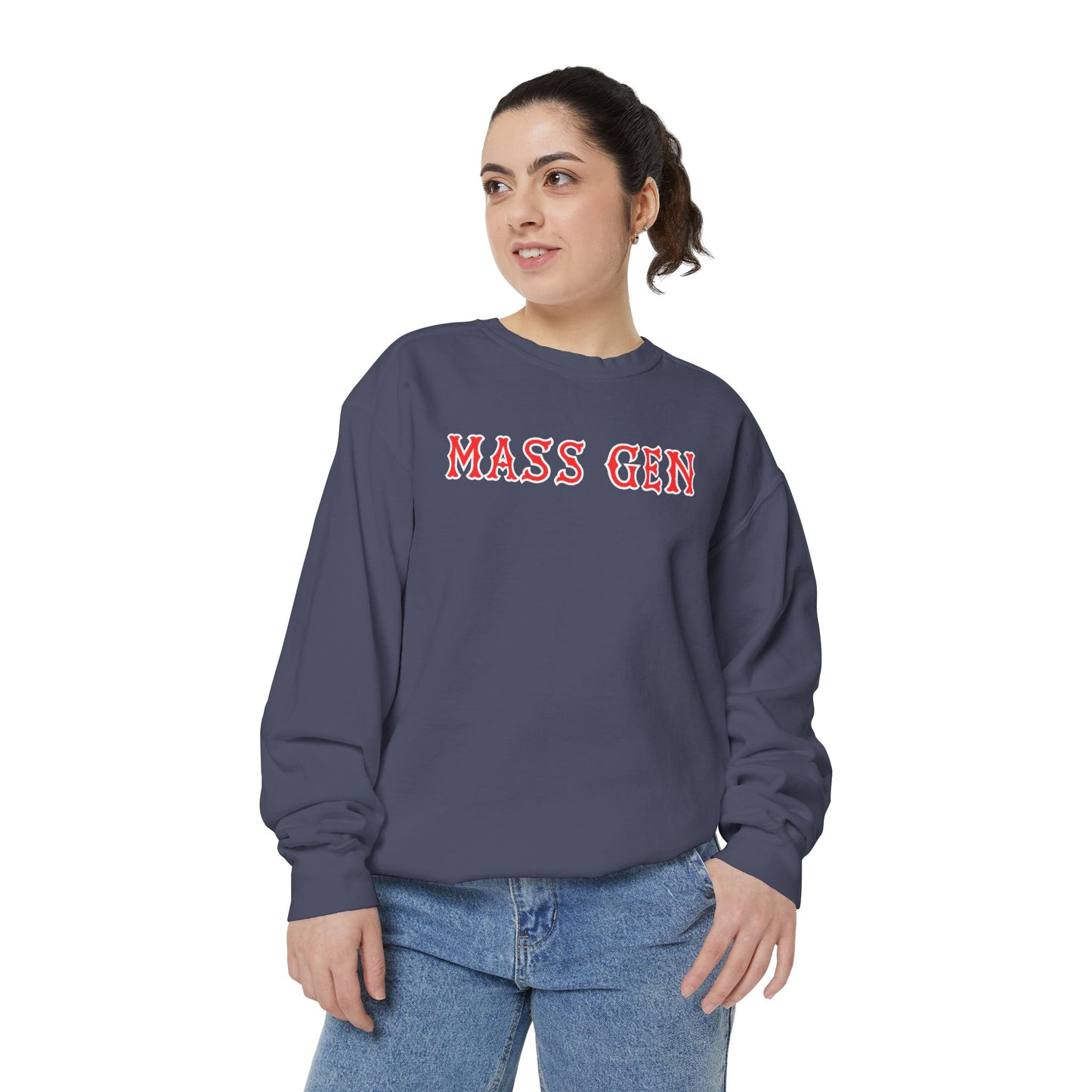 MASS GEN SOX LETTERS CREWNECK