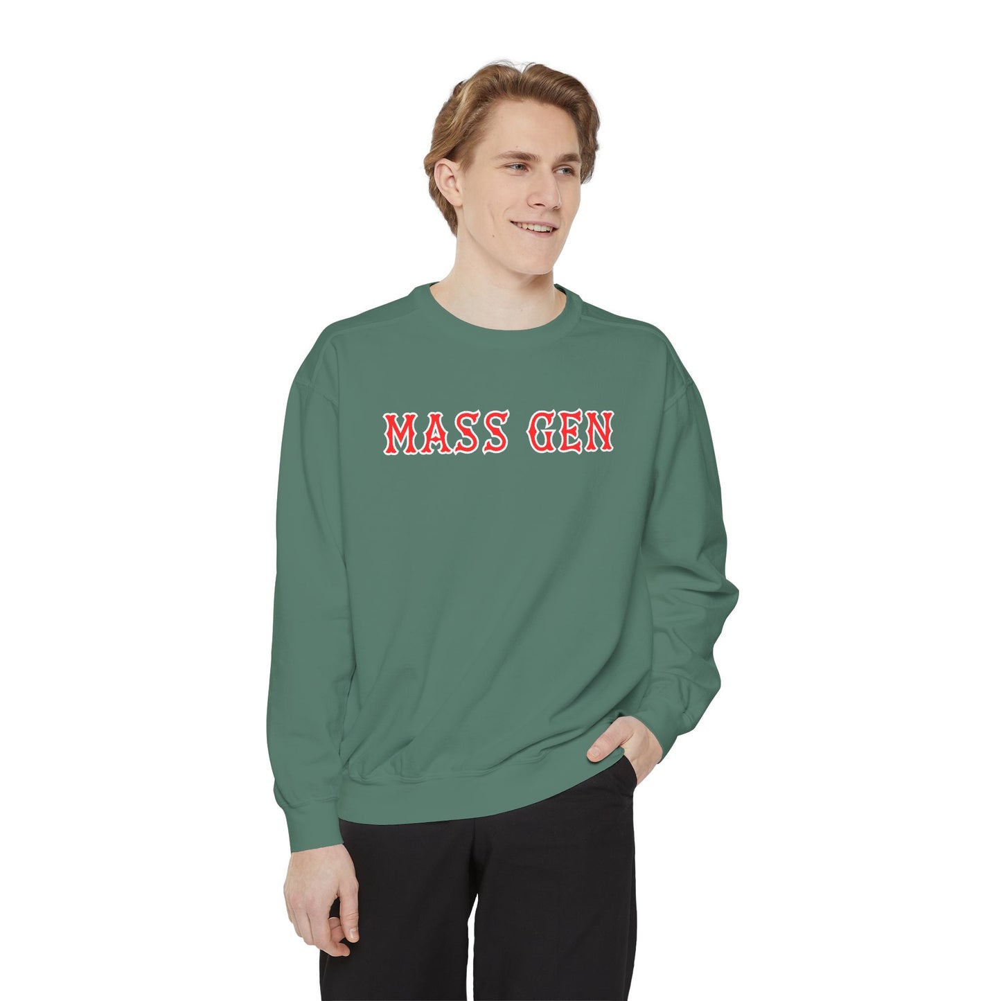 MASS GEN SOX LETTERS CREWNECK