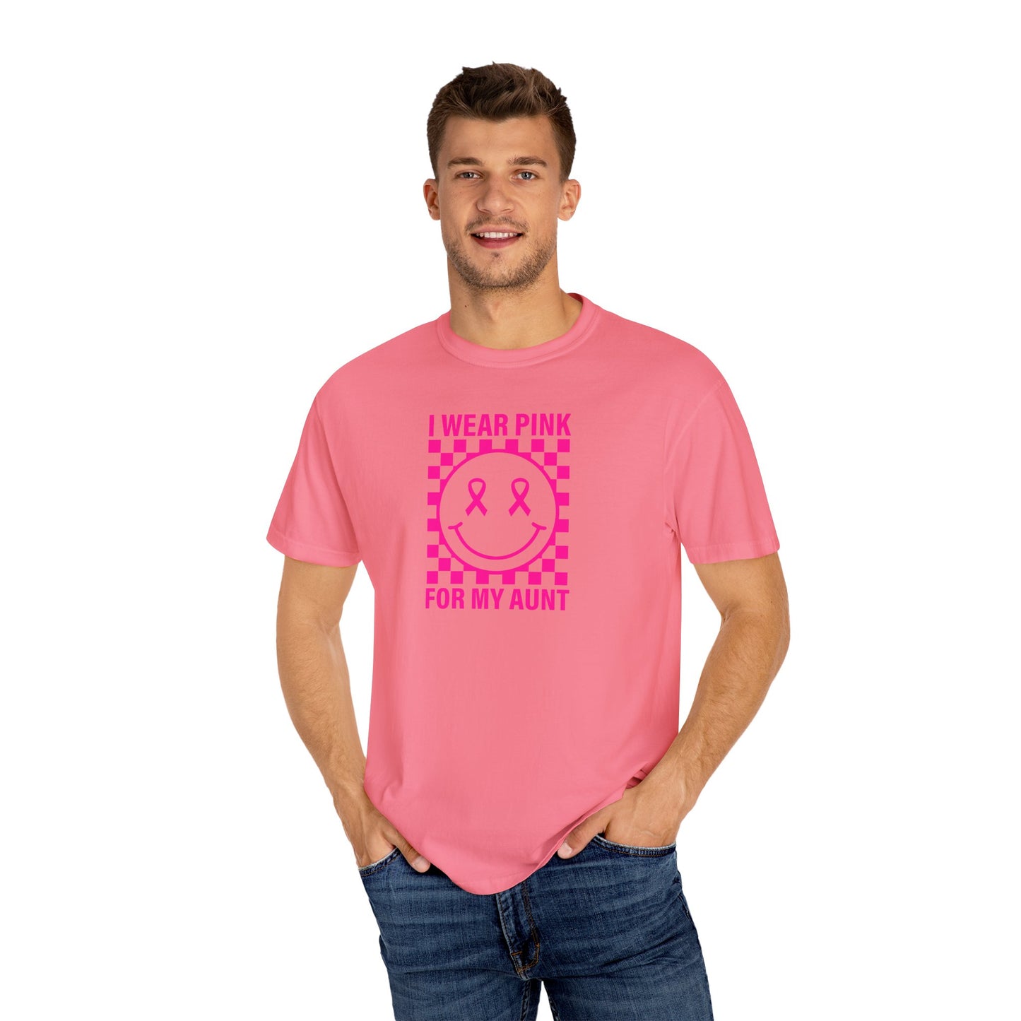 I WEAR PINK FOR MY AUNT COMFORT COLORS T-SHIRT
