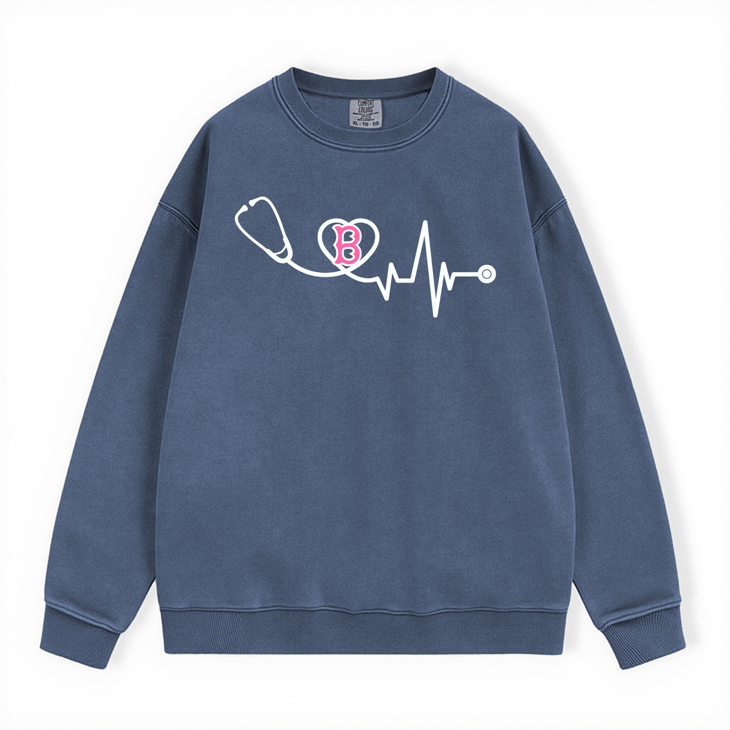 BREAST CANCER AWARENESS STETHOSCOPE CREWNECK