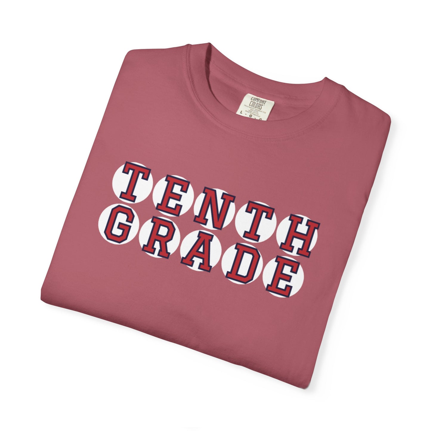 TENTH GRADE RED PLAYER LETTERS T-SHIRT