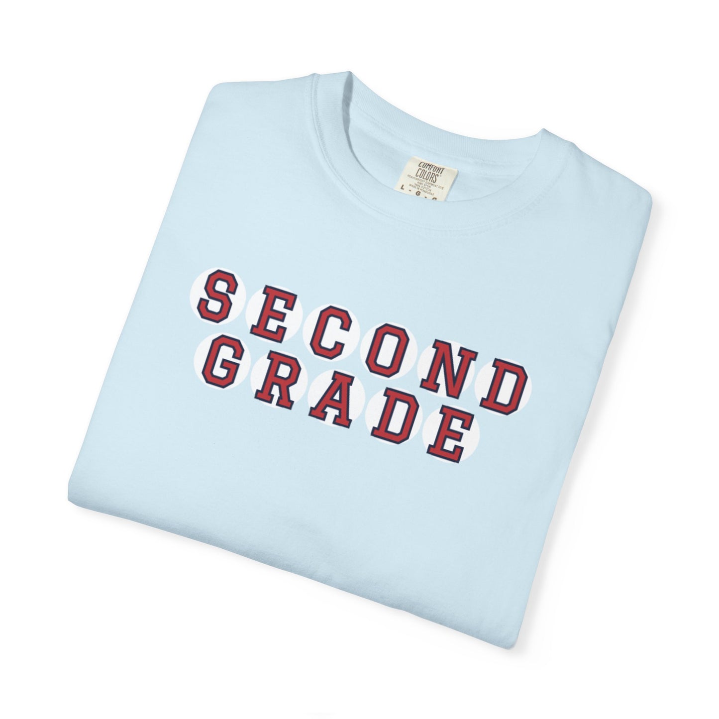 SECOND GRADE RED PLAYER LETTERS T-SHIRT