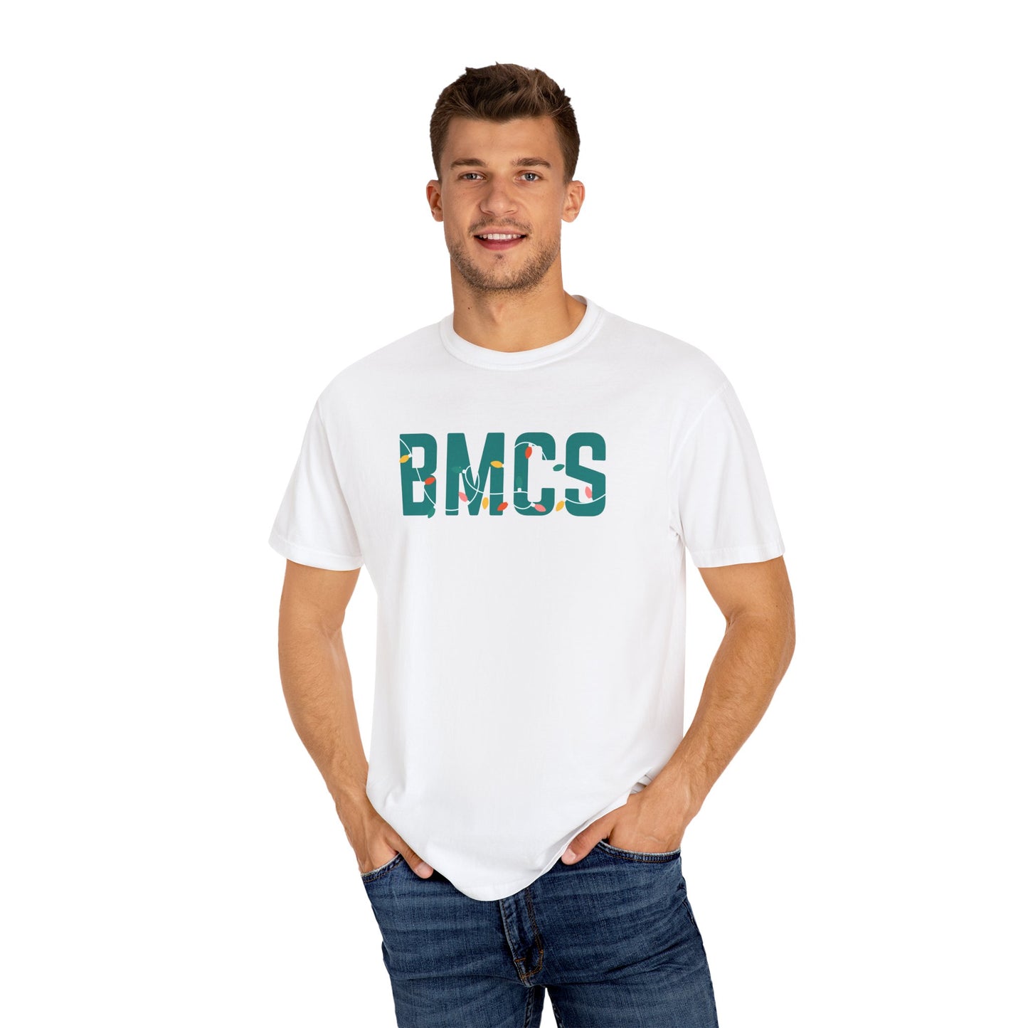 BMCS HOLIDAY LIGHTS T-SHIRT - WHITE