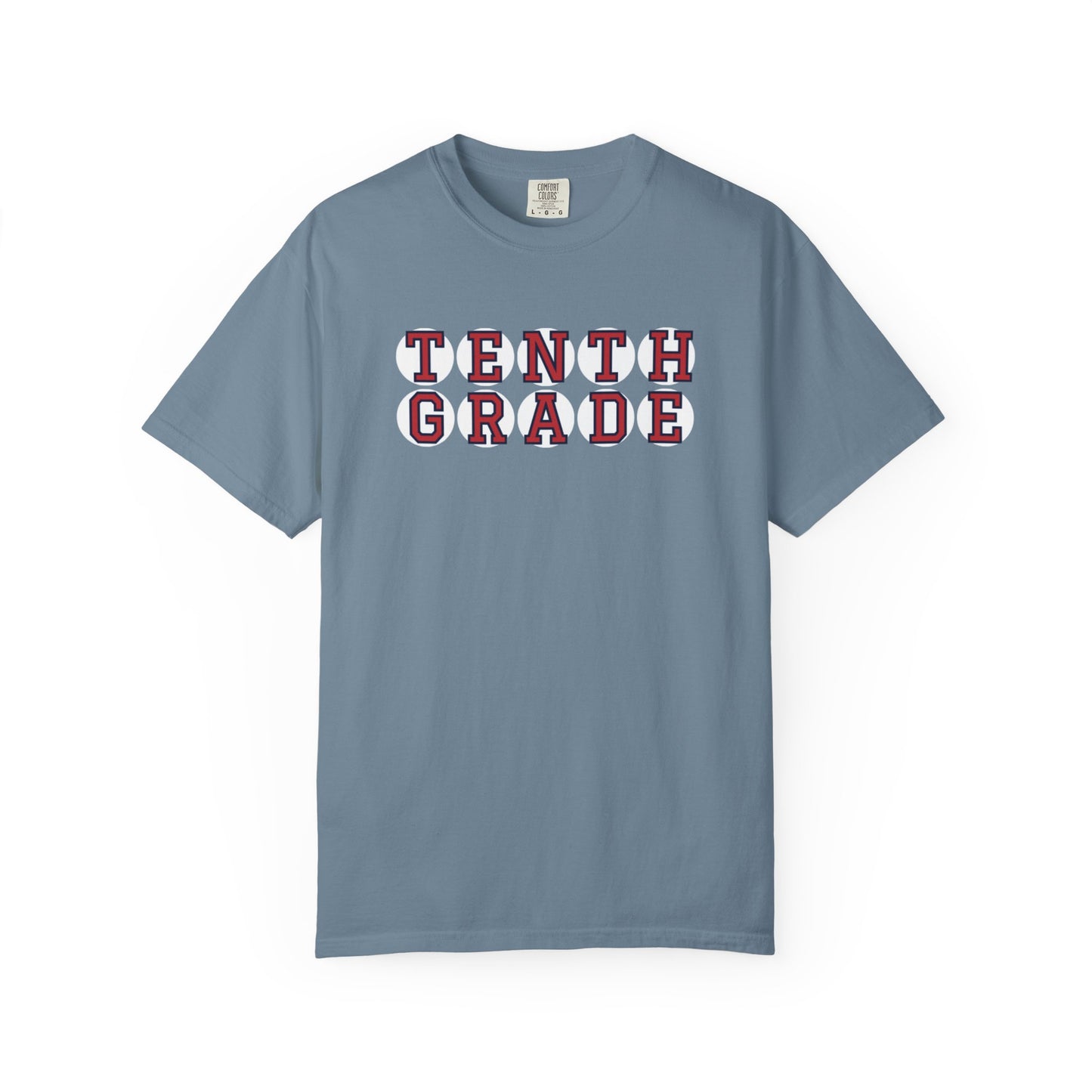 TENTH GRADE RED PLAYER LETTERS T-SHIRT