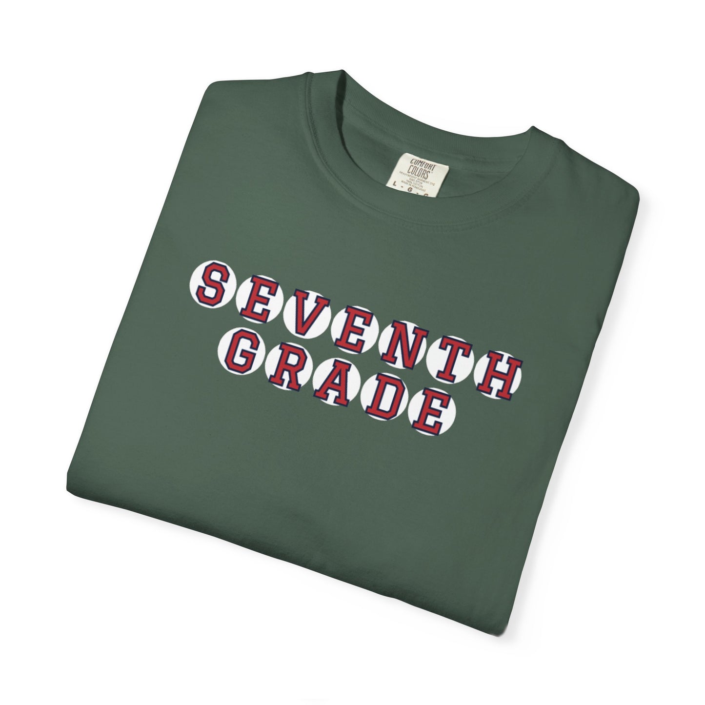 SEVENTH GRADE RED PLAYER LETTERS T-SHIRT