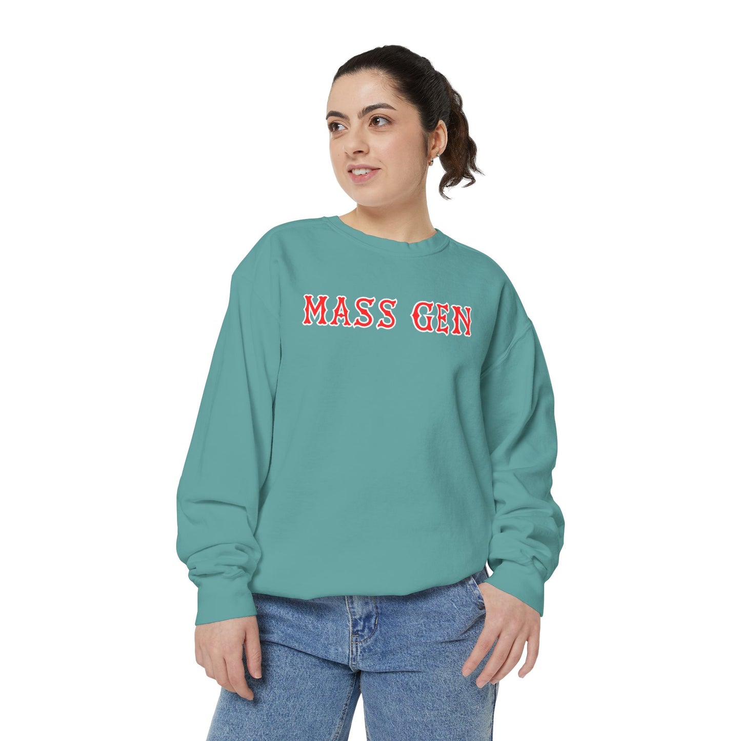 MASS GEN SOX LETTERS CREWNECK