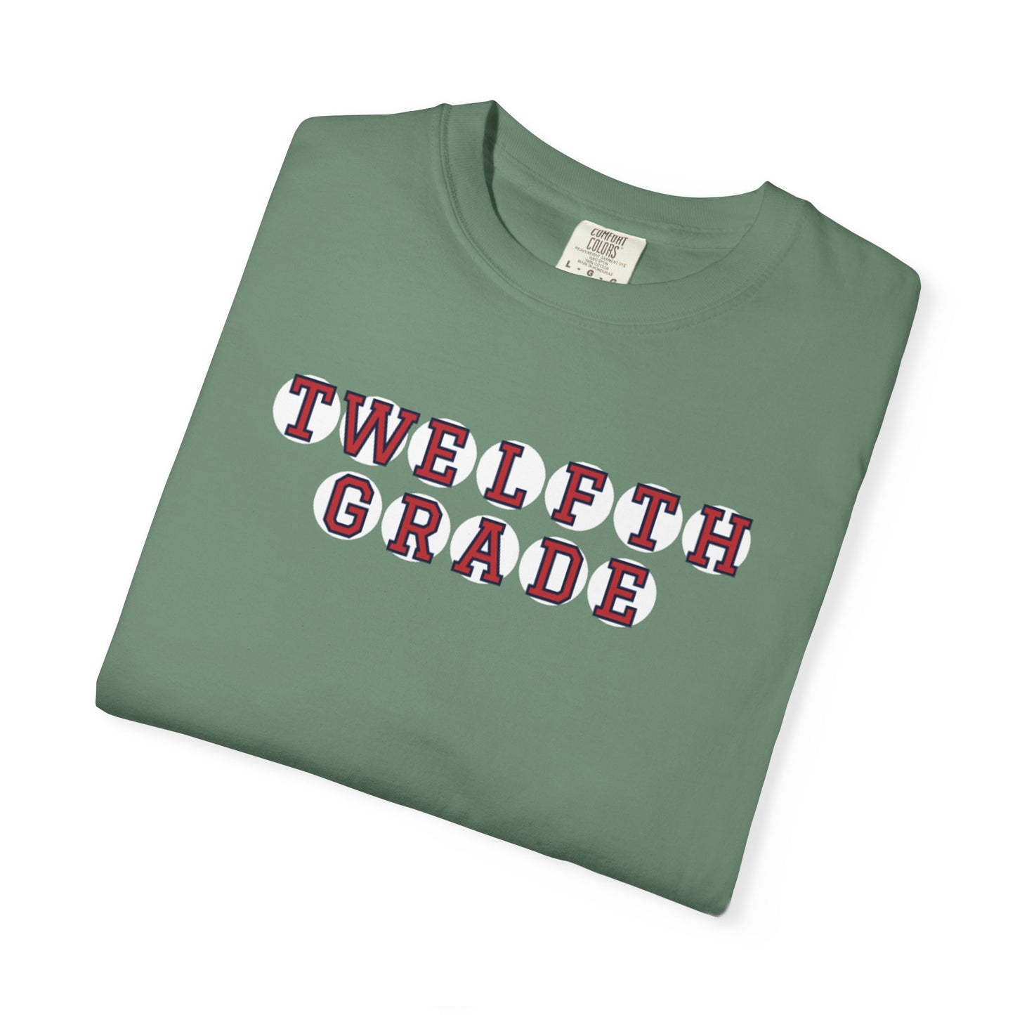 TWELFTH GRADE RED PLAYER LETTERS T-SHIRT
