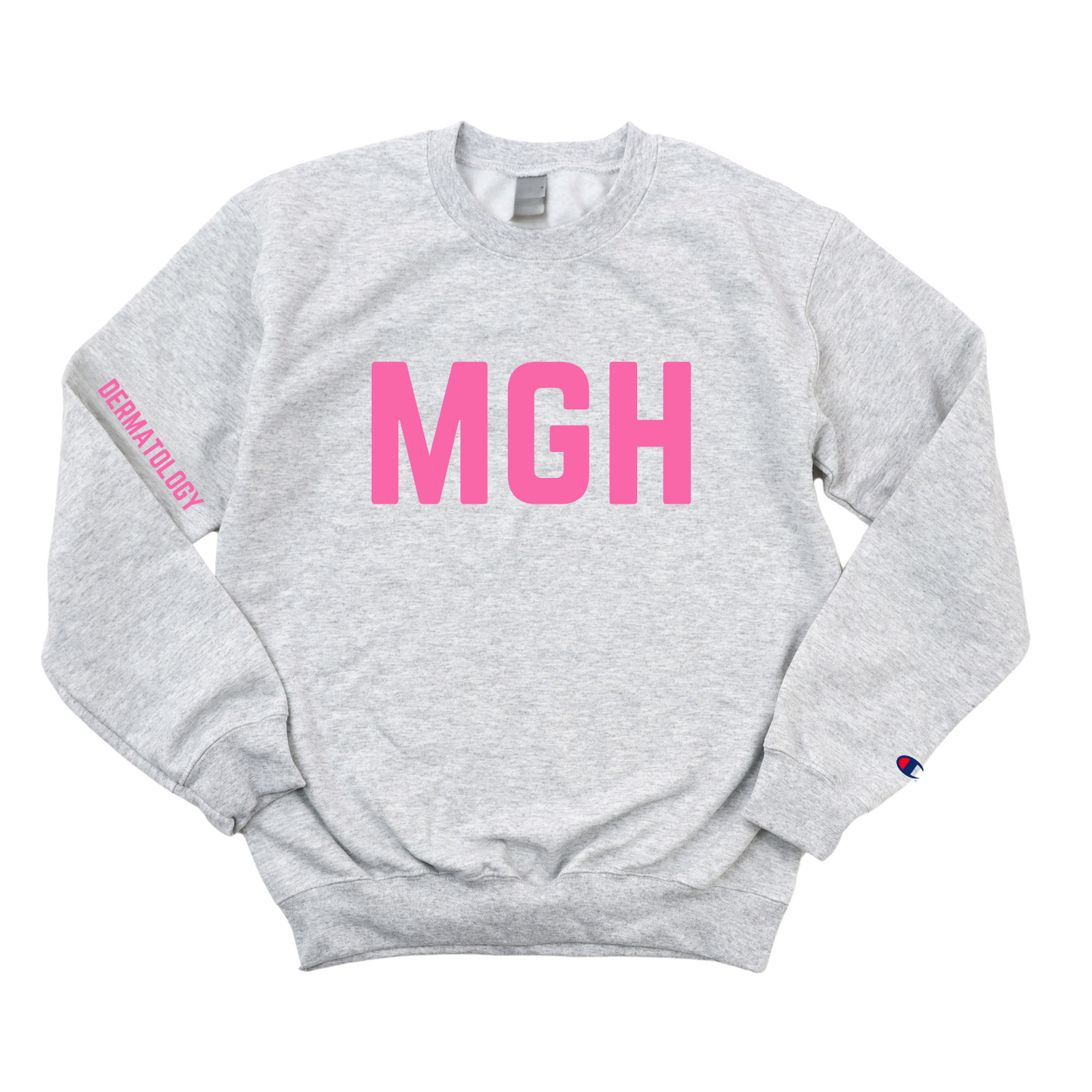 PINK MGH MD DERMATOLOGY CHAMPION CREWNECK