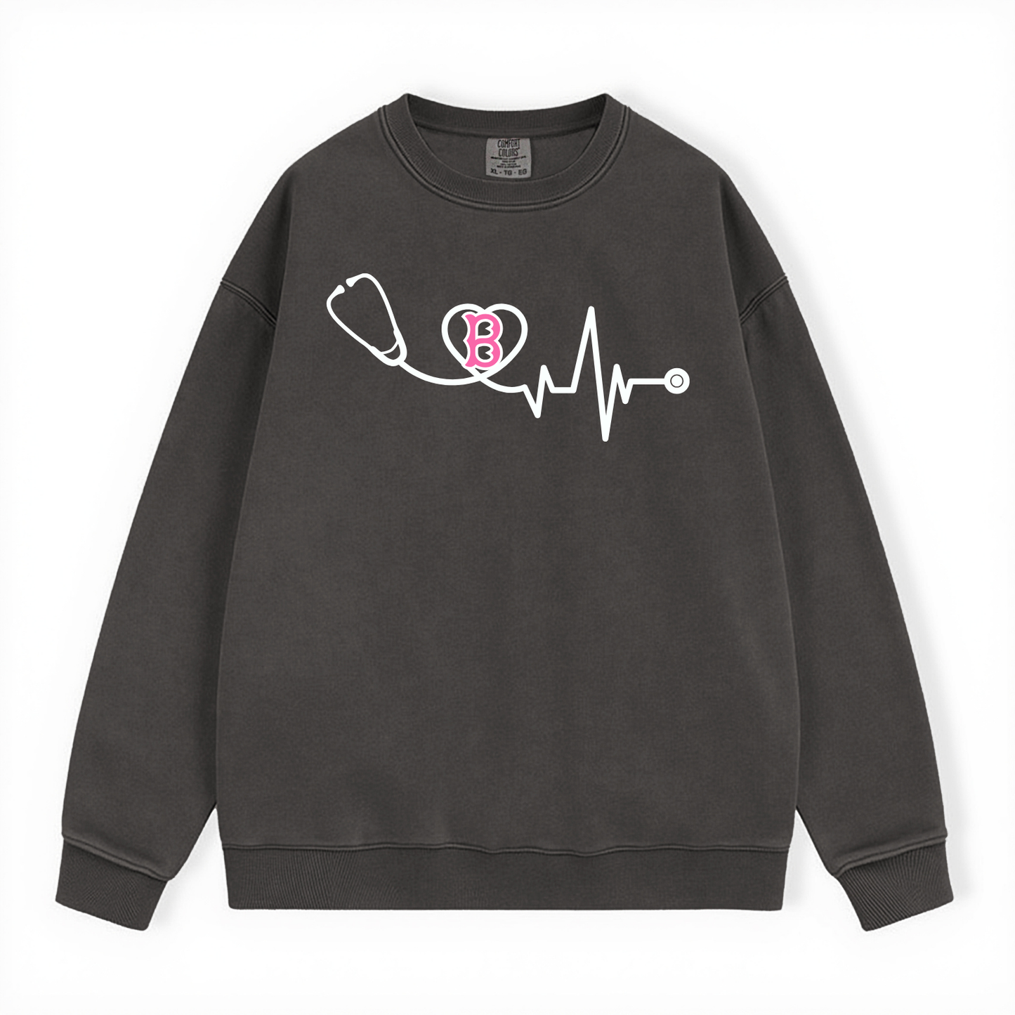 BREAST CANCER AWARENESS STETHOSCOPE CREWNECK