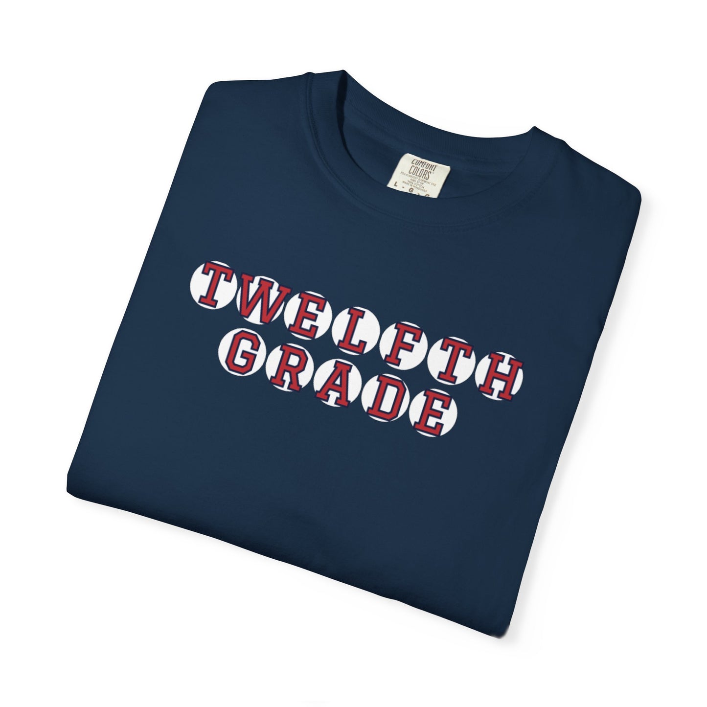 TWELFTH GRADE RED PLAYER LETTERS T-SHIRT