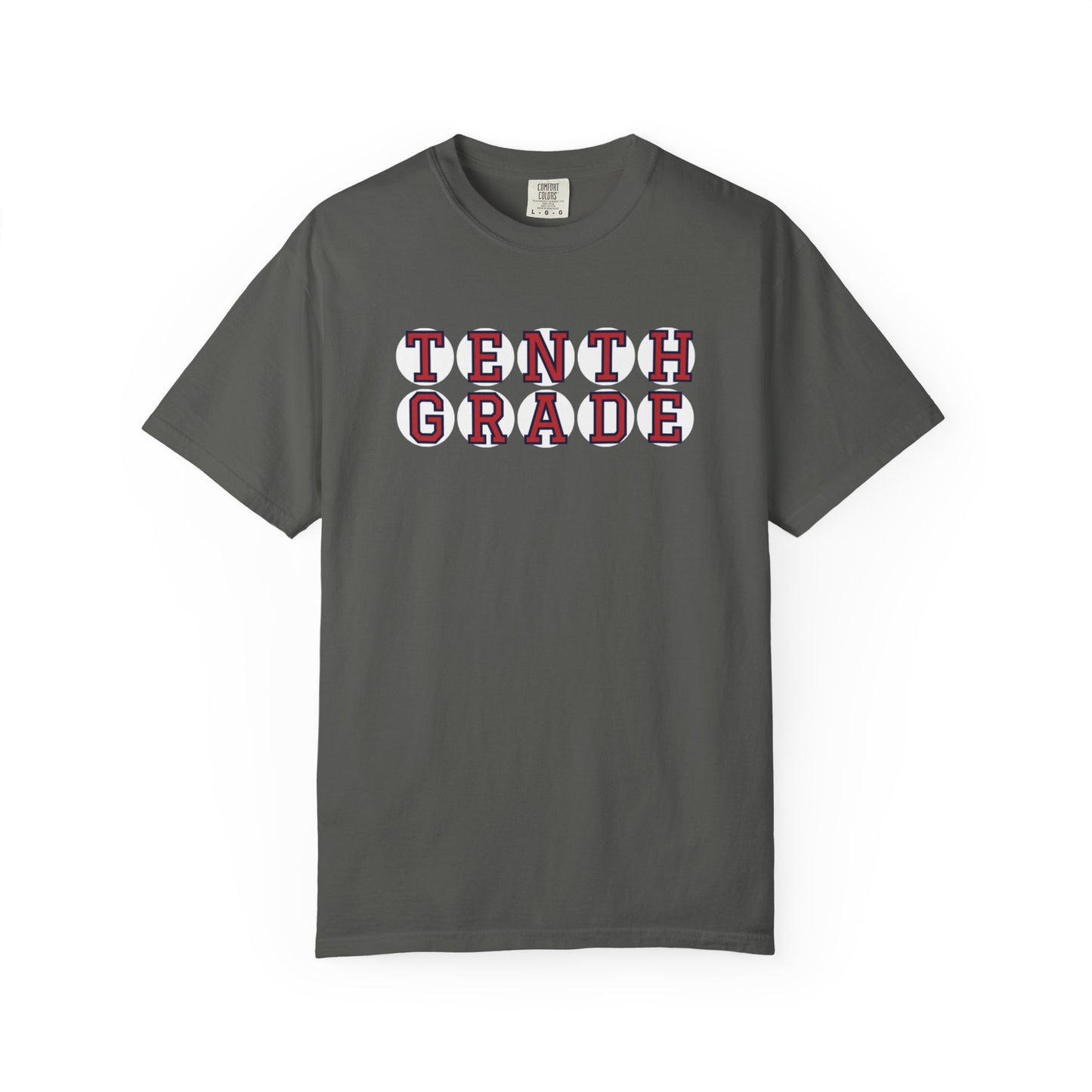 TENTH GRADE RED PLAYER LETTERS T-SHIRT