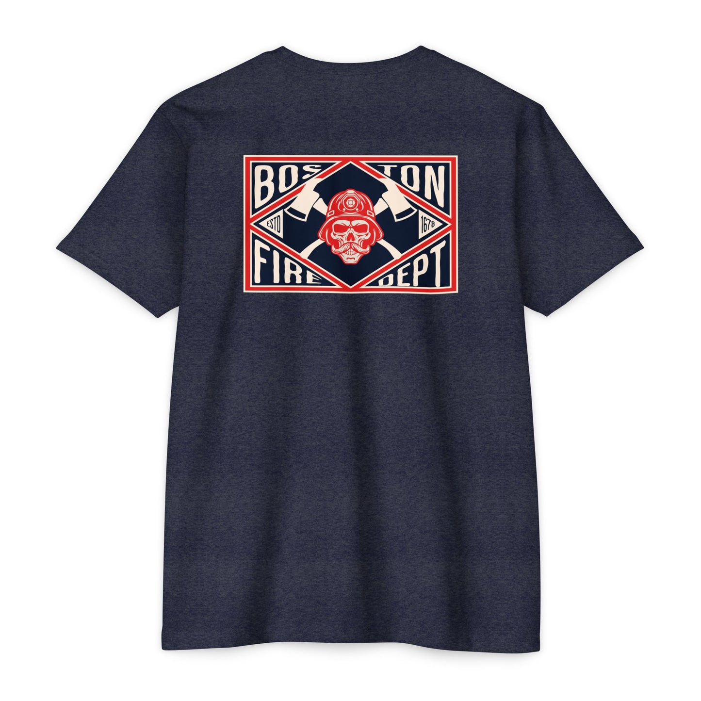 BOSTON FIRE SKULL T-SHIRT
