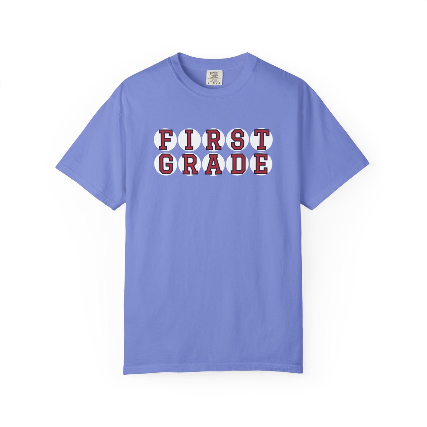 FIRST GRADE RED PLAYER LETTERS T-SHIRT