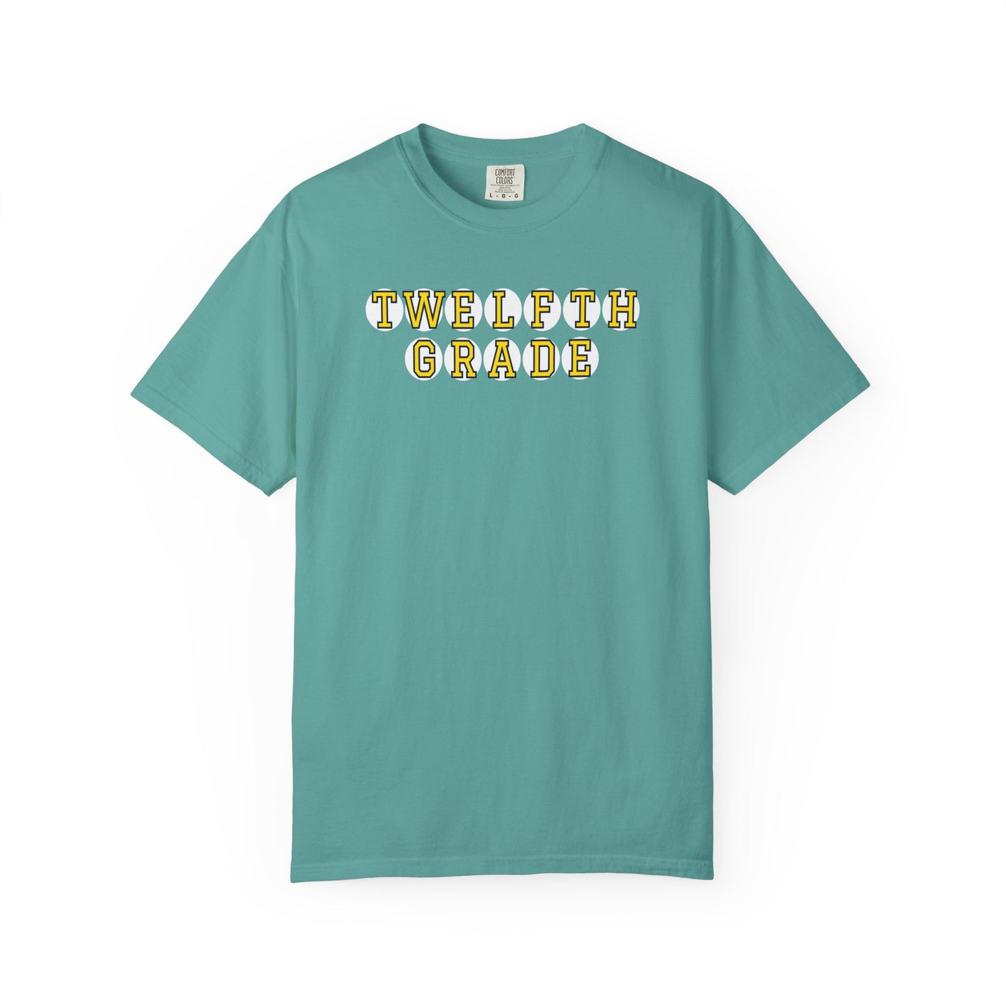 TWELFTH GRADE YELLOW PLAYER LETTERS T-SHIRT
