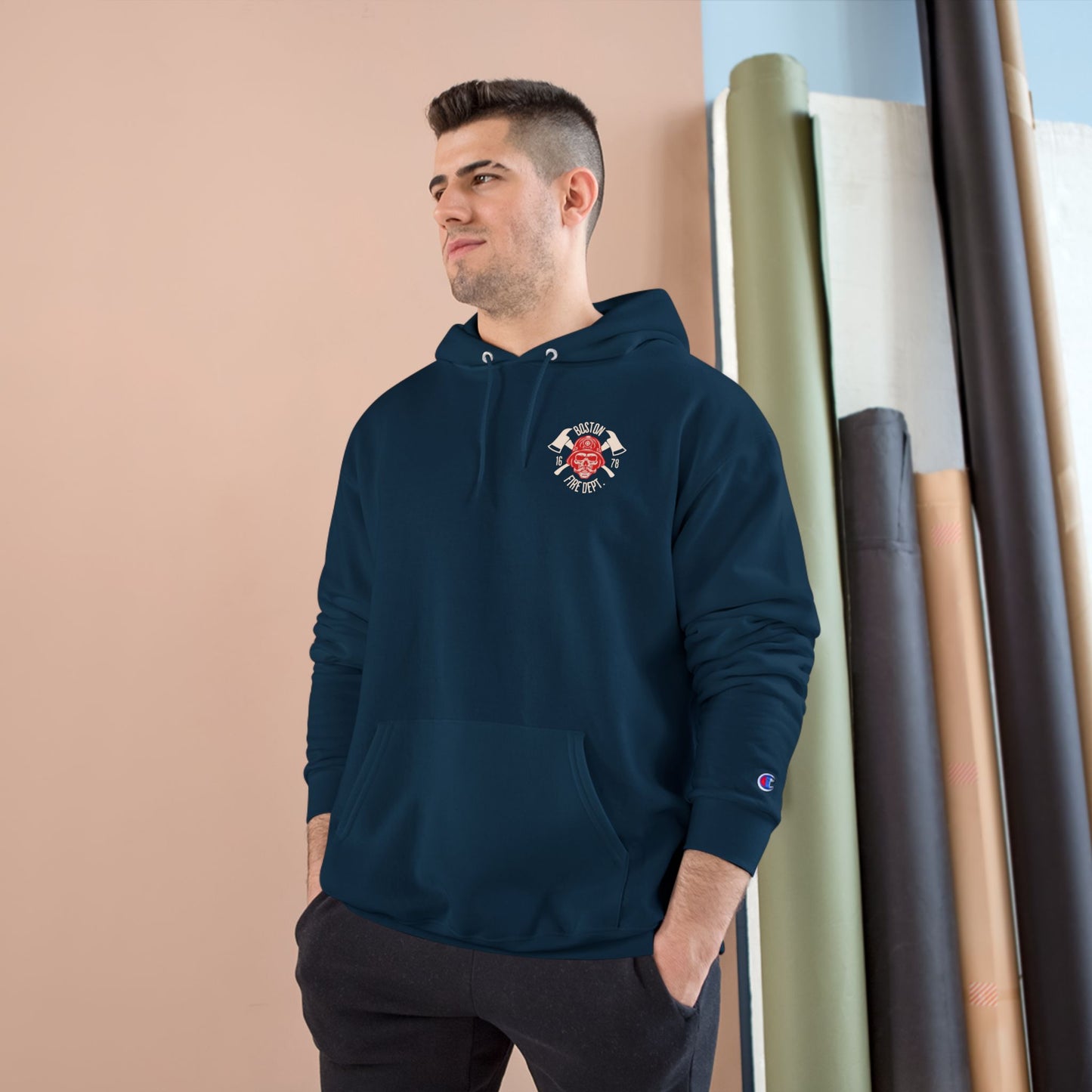 BOSTON FIRE SKULL HOODIE
