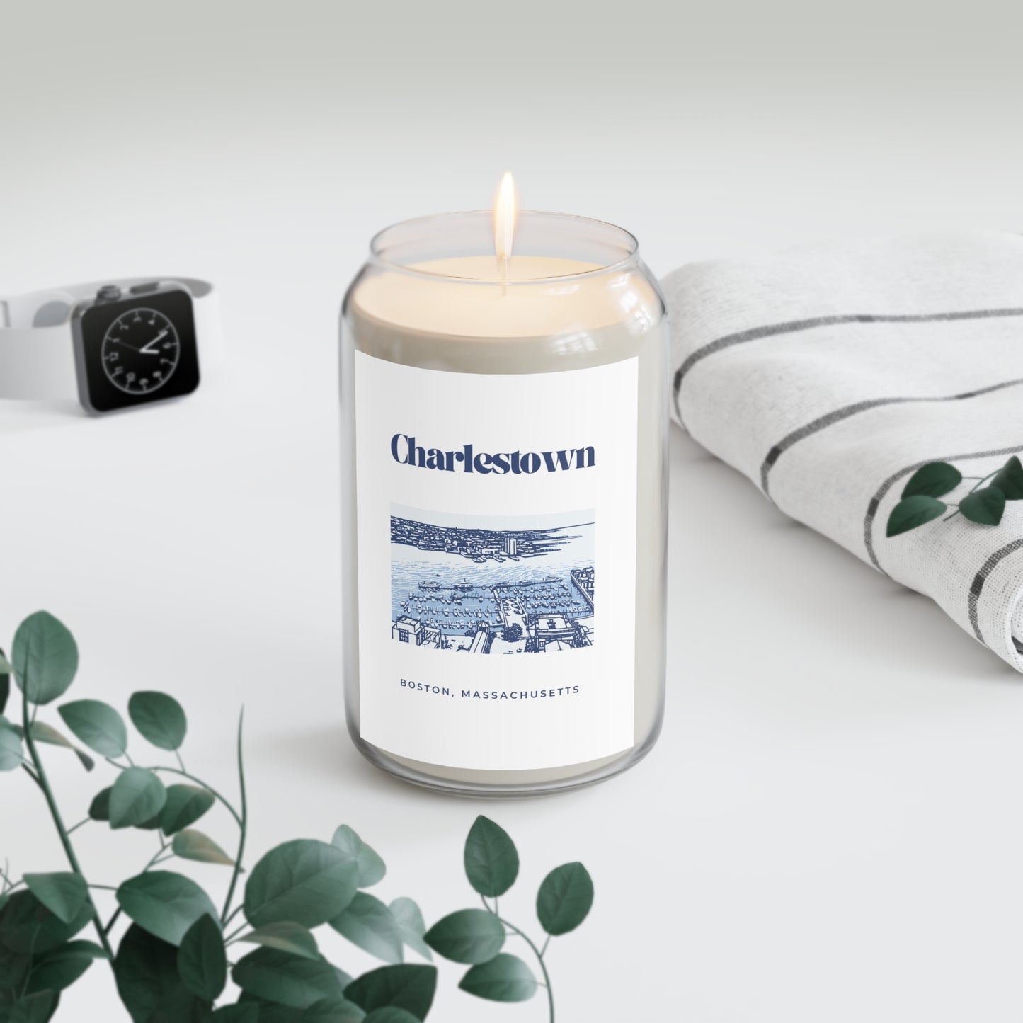 Blue Charlestown Scented Soy Candle