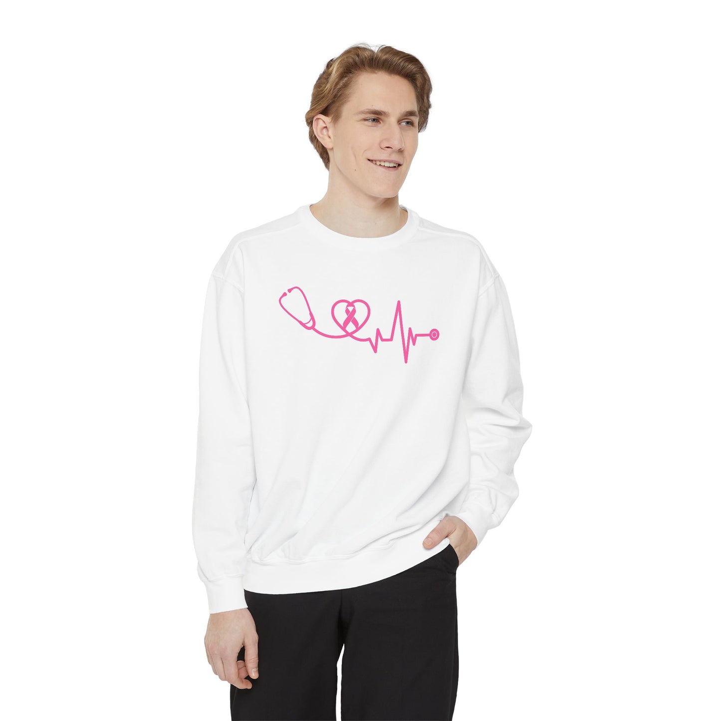 BREAST CANCER AWARENESS COMFORT COLORS CREWNECK