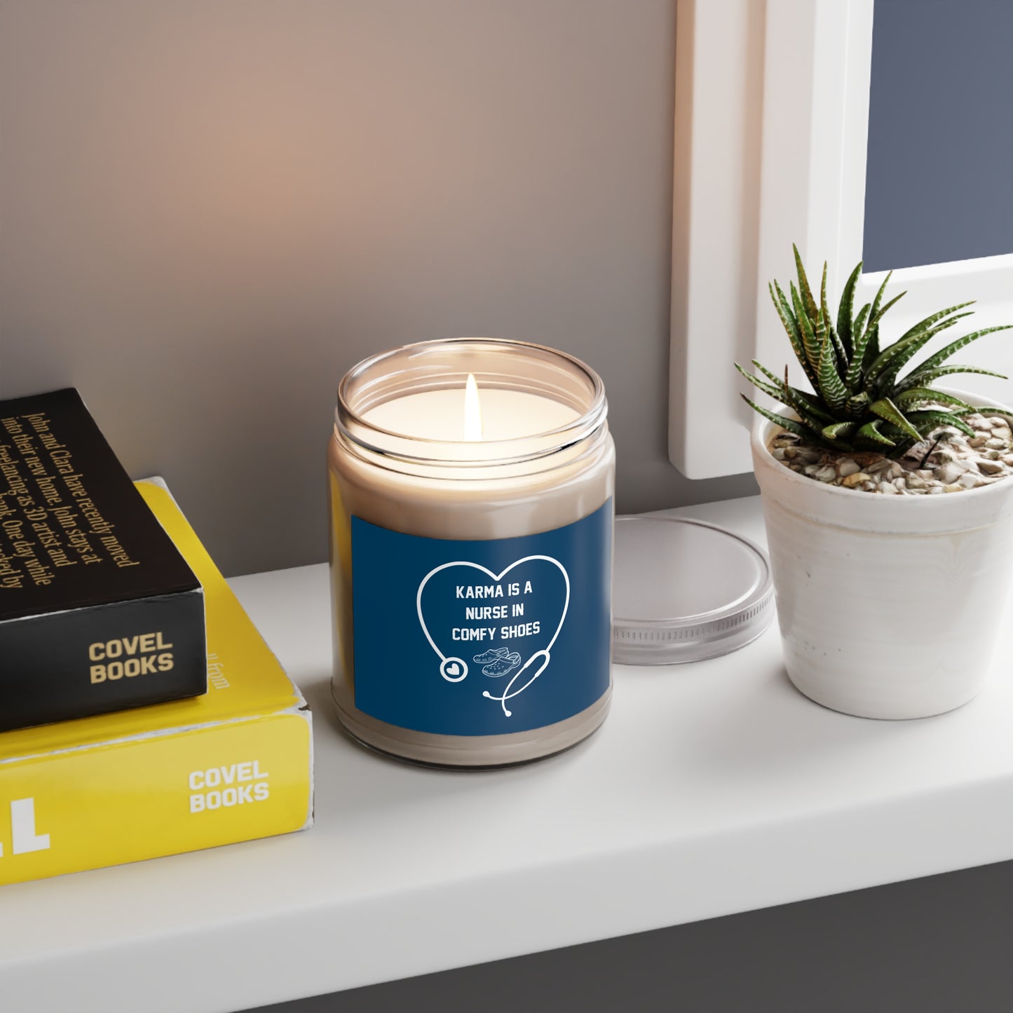 KARMA IS A NURSE IN COMFY SHOES CANDLE