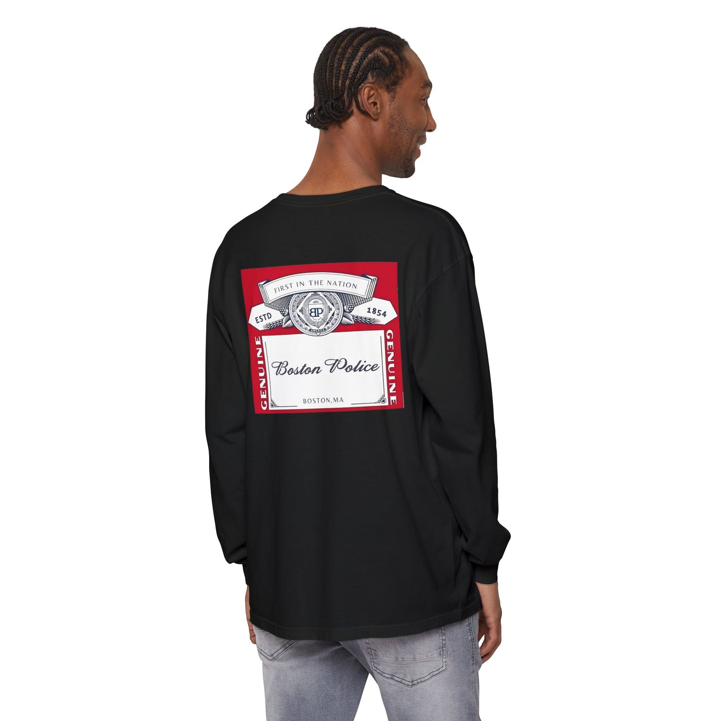 BOSTON POLICE CROWN LABEL LONG SLEEVE