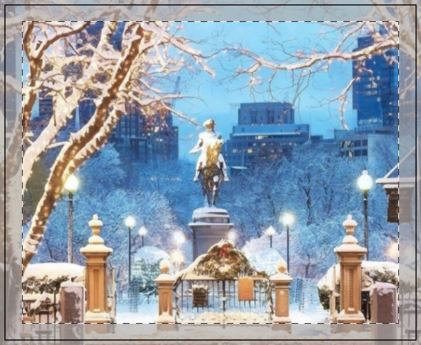 SNOWY PUBLIC GARDEN 11 OZ CANDLE