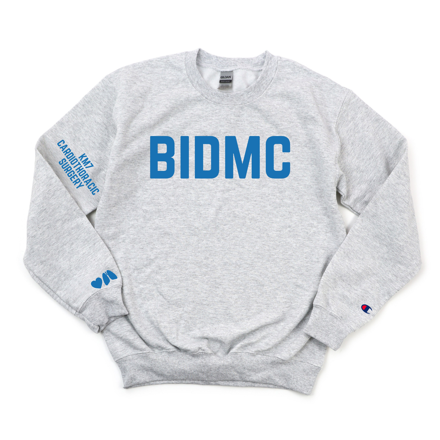 ROYAL BLUE BIDMC KM7 CARDIOTHORACIC SURGERY CHAMPION CREWNECK
