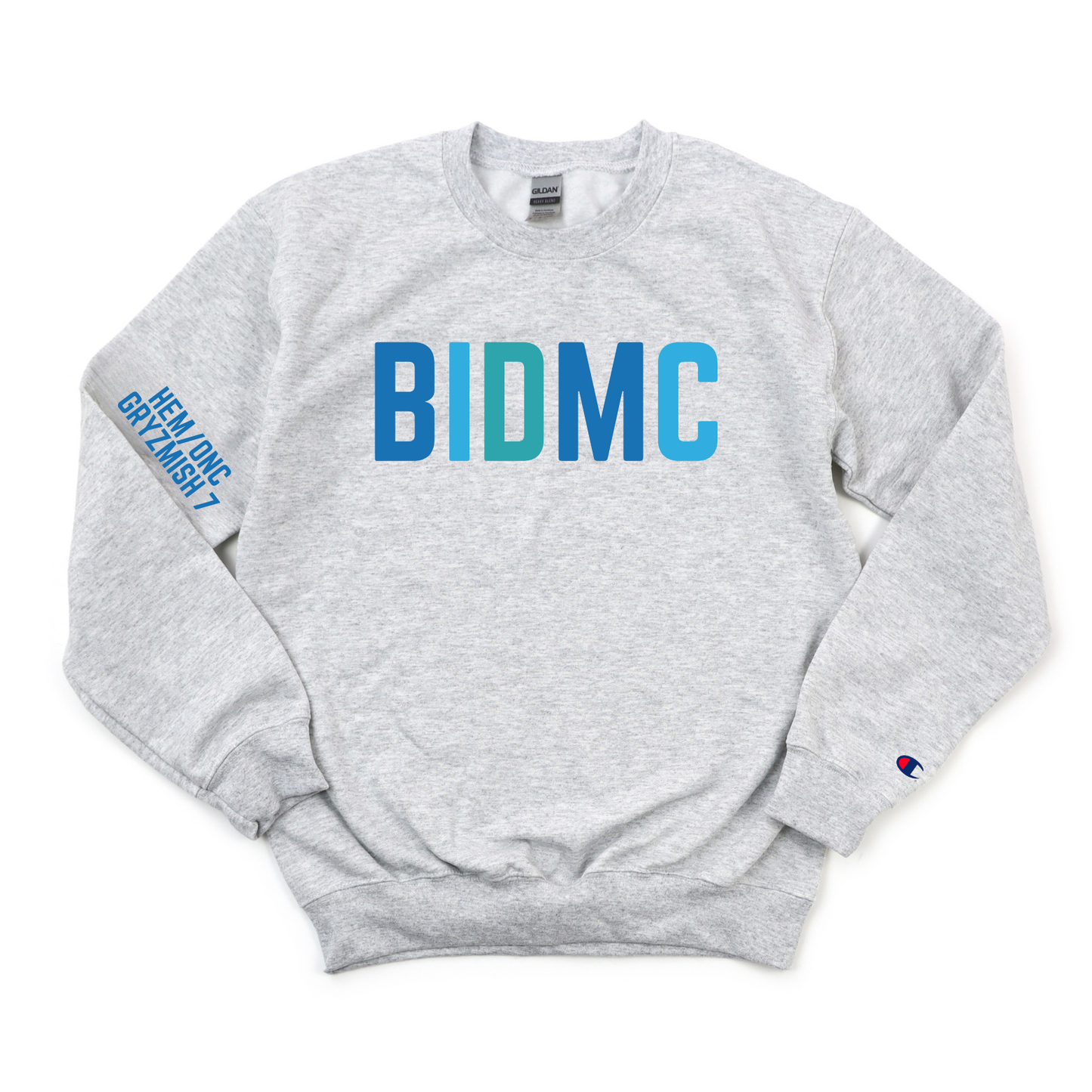 MULTICOLOR BLUE BIDMC HEM/ONC GRYZMISH 7 CHAMPION CREWNECK