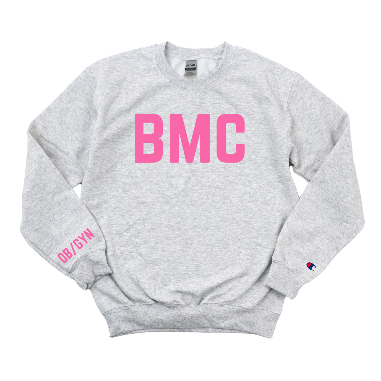 PINK BMC OB/GYN CHAMPION CREWNECK