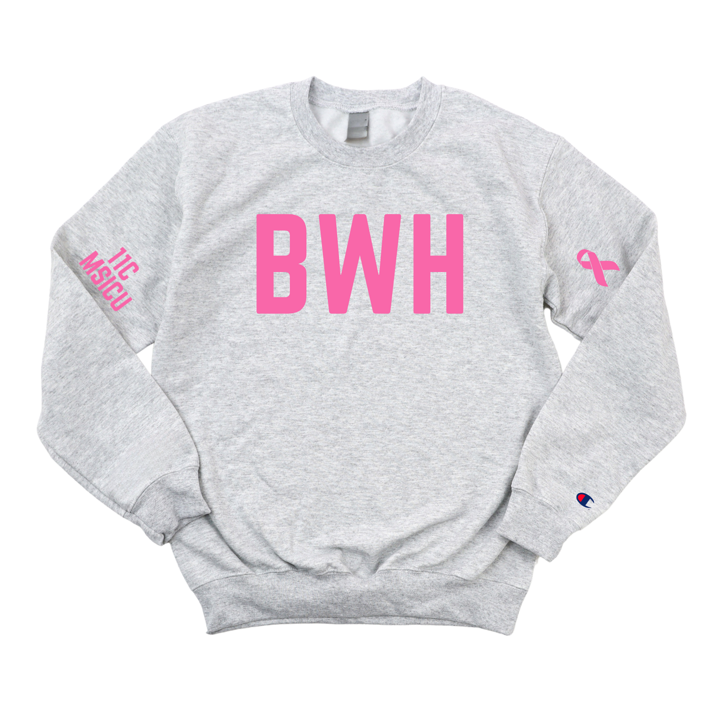 PINK BWH 11C MSICU CHAMPION CREWNECK