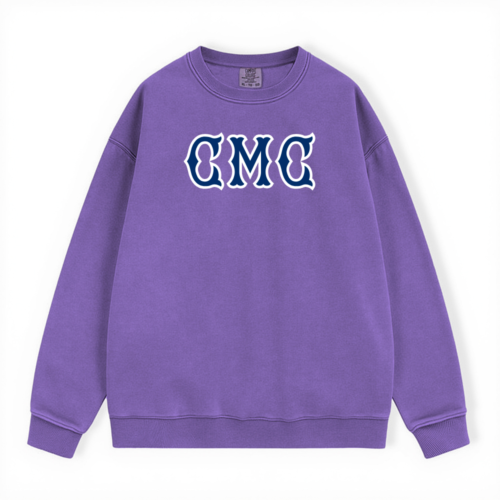 CMC NAVY SOX LETTERS CREWNECK