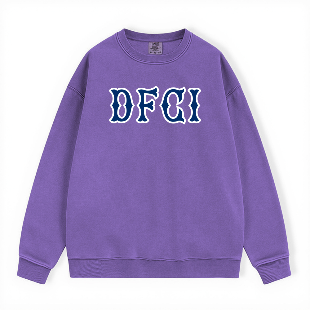 DFCI NAVY SOX LETTERS CREWNECK