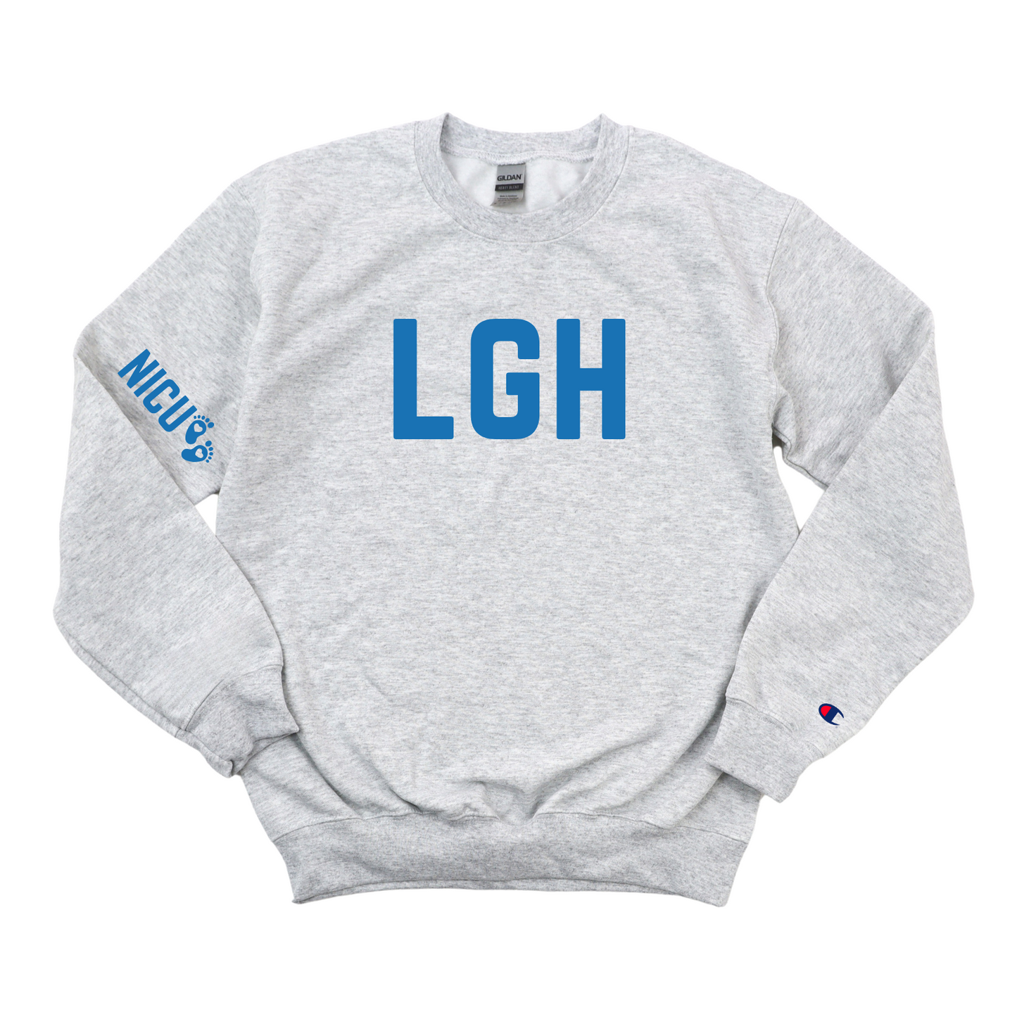 ROYAL BLUE LGH NICU CHAMPION CREWNECK