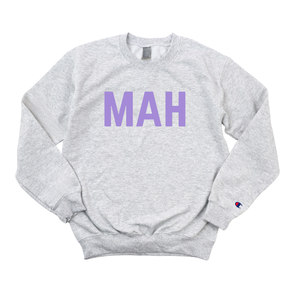 LILAC MAH CHAMPION CREWNECK