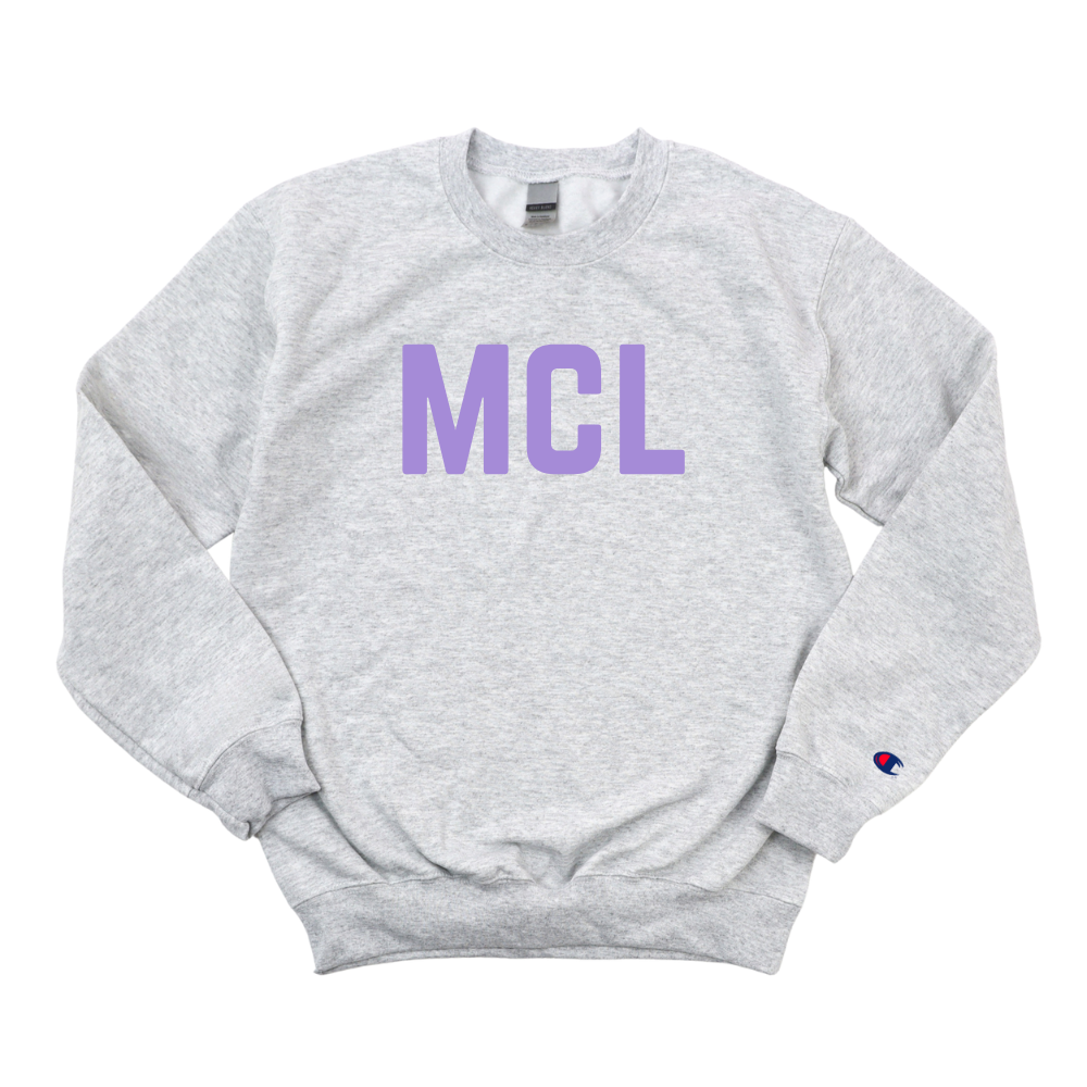 LILAC MCLEAN CHAMPION CREWNECK