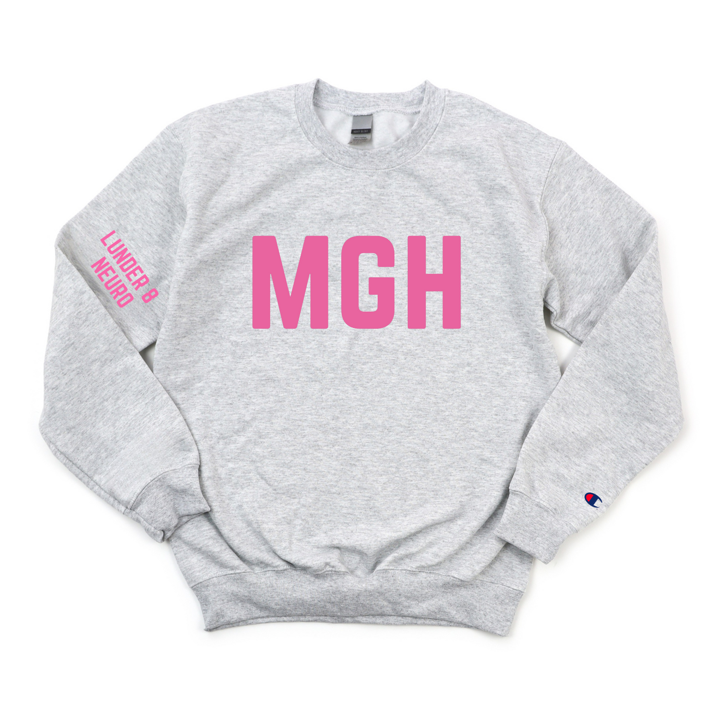PINK MGH LUNDER 8 NEURO CHAMPION CREWNECK