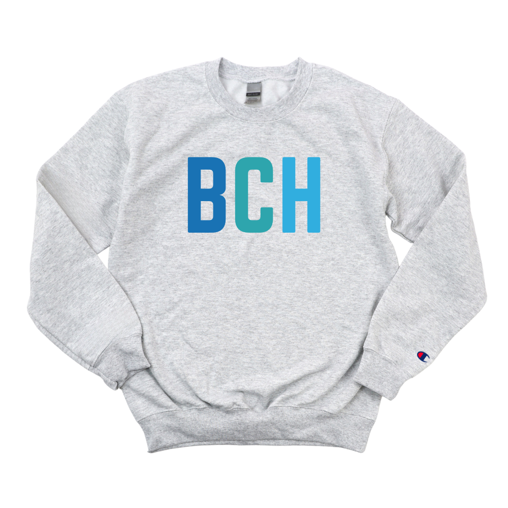MULTICOLOR BLUE BCH CHAMPION CREWNECK