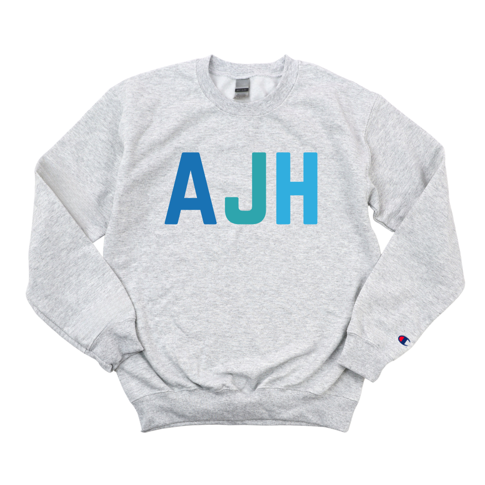 MULTICOLOR BLUE AJH CHAMPION CREWNECK