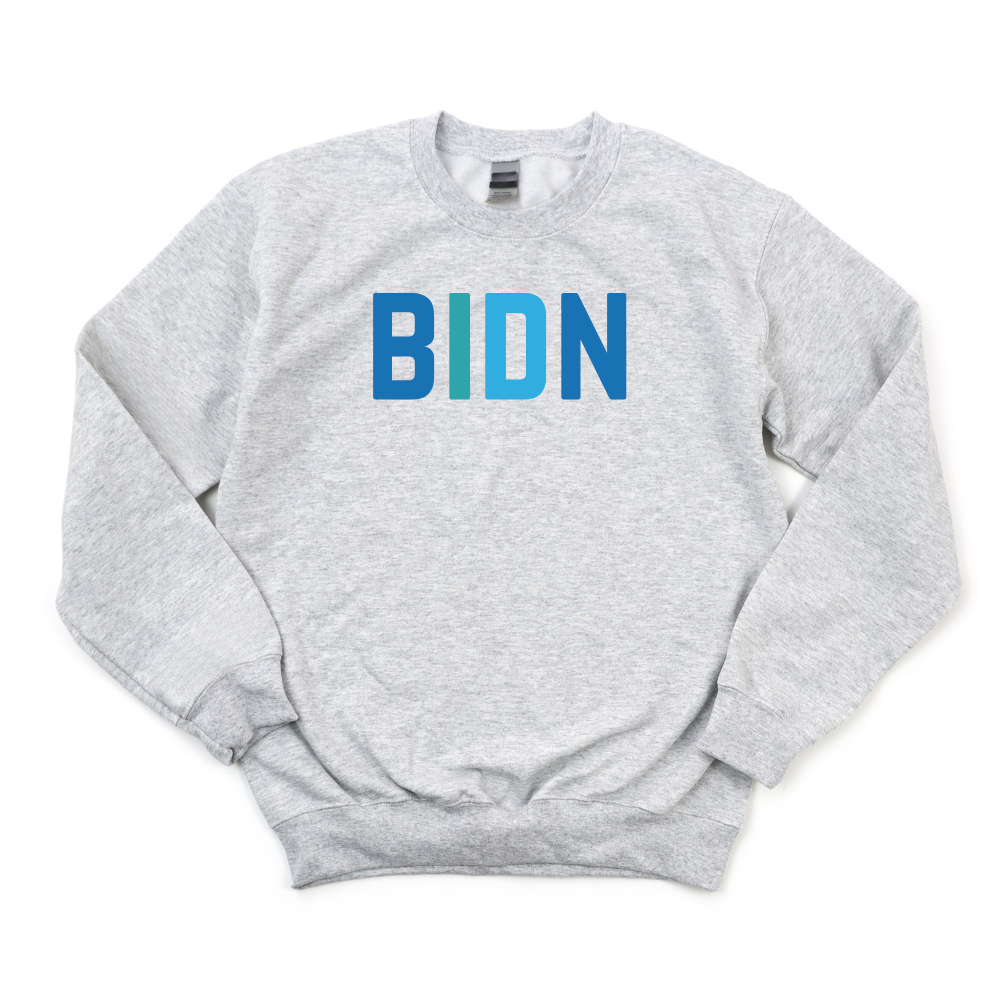 MULTICOLOR BLUE BIDN CHAMPION CREWNECK