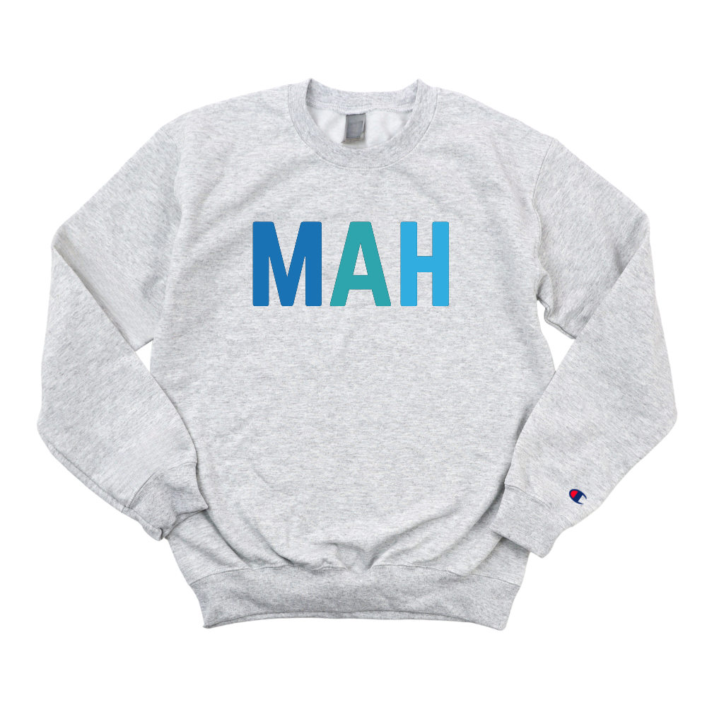MULTICOLOR BLUE MAH CHAMPION CREWNECK
